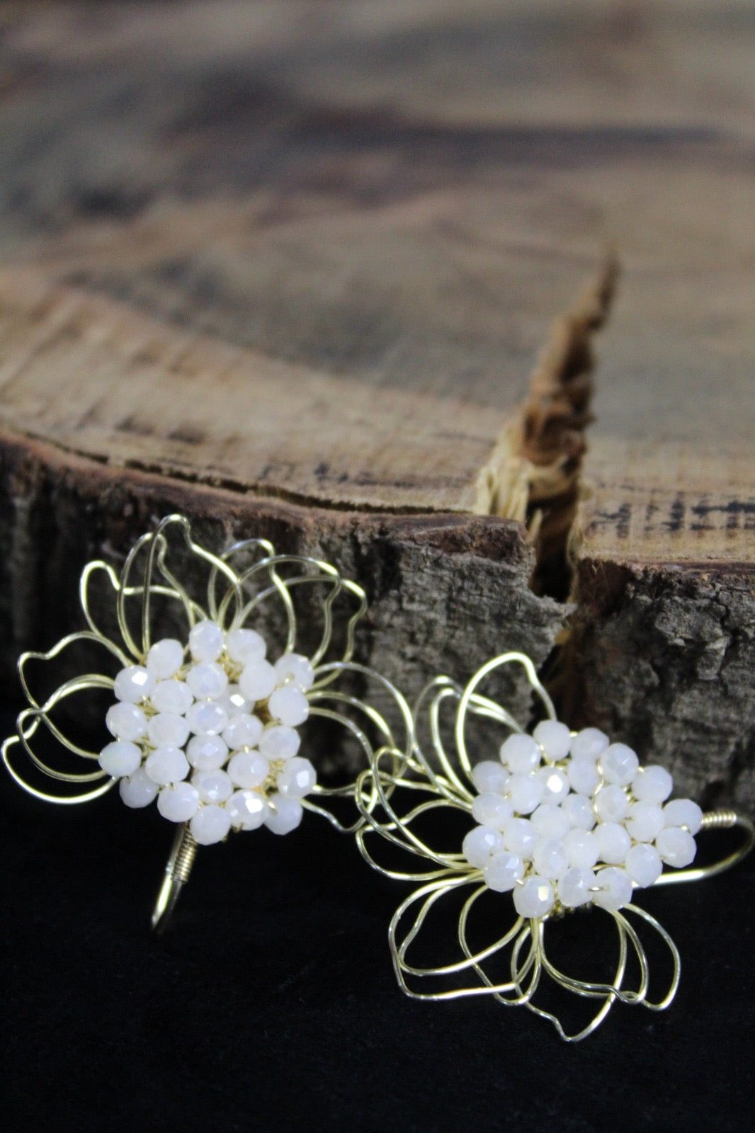 Floral Wire Gem Drops