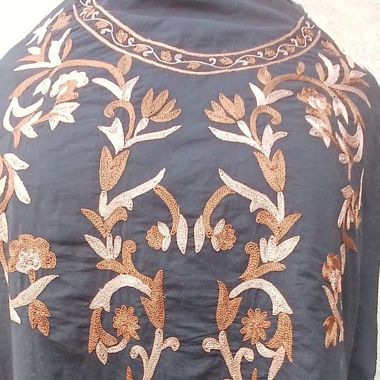 Floral Lawn Suit with Aari Work