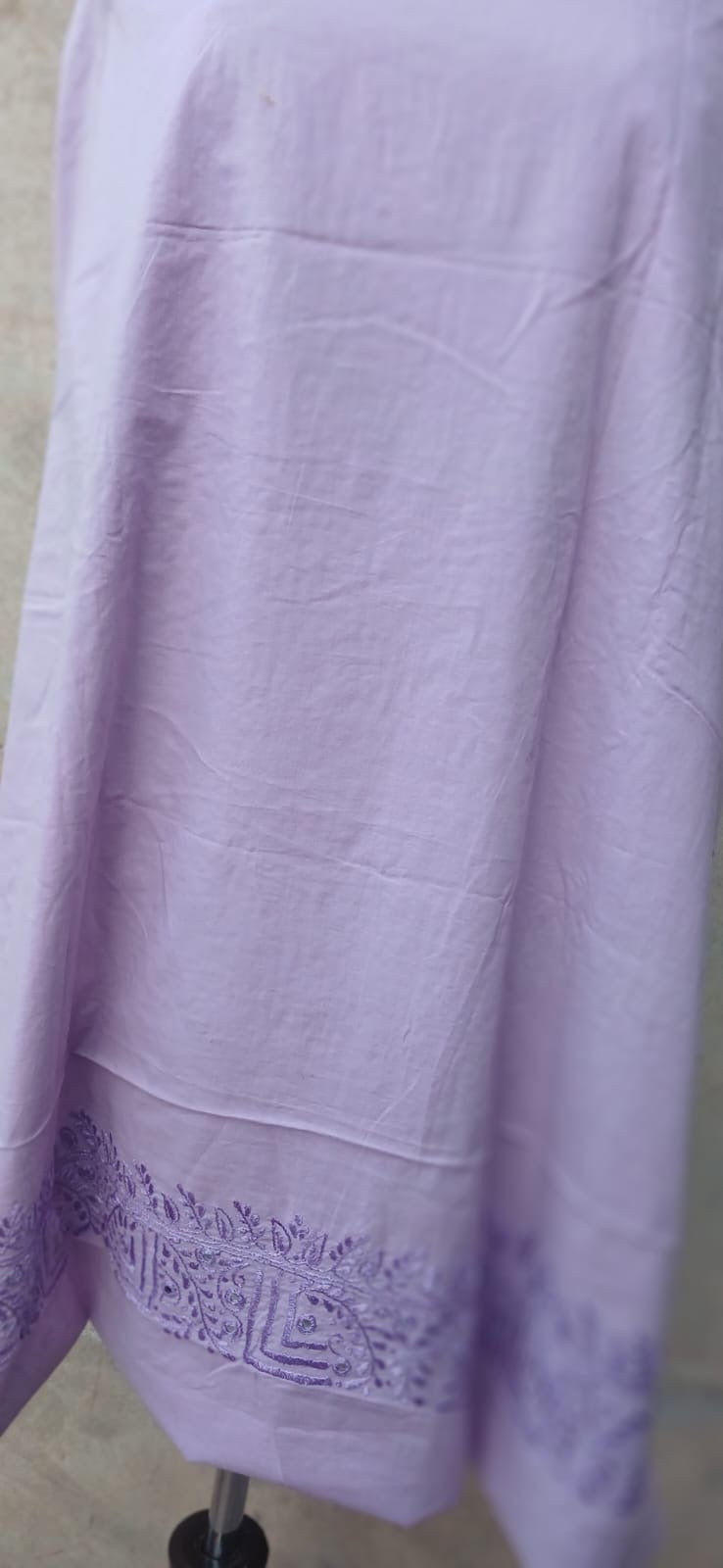 Lilac Bareeza Embroidered Shirt