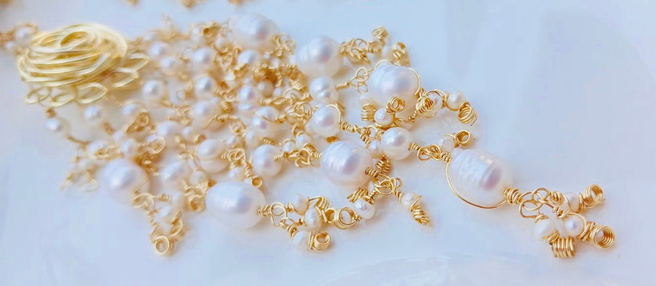 Mother of Pearl Floral Earrings