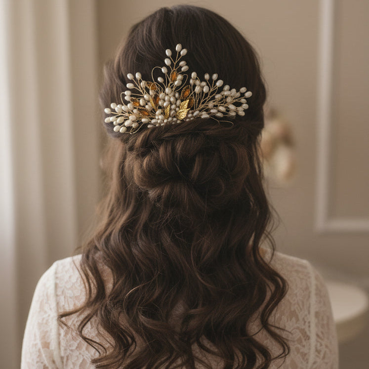 Pearl & Kundan Luxe Tiara”