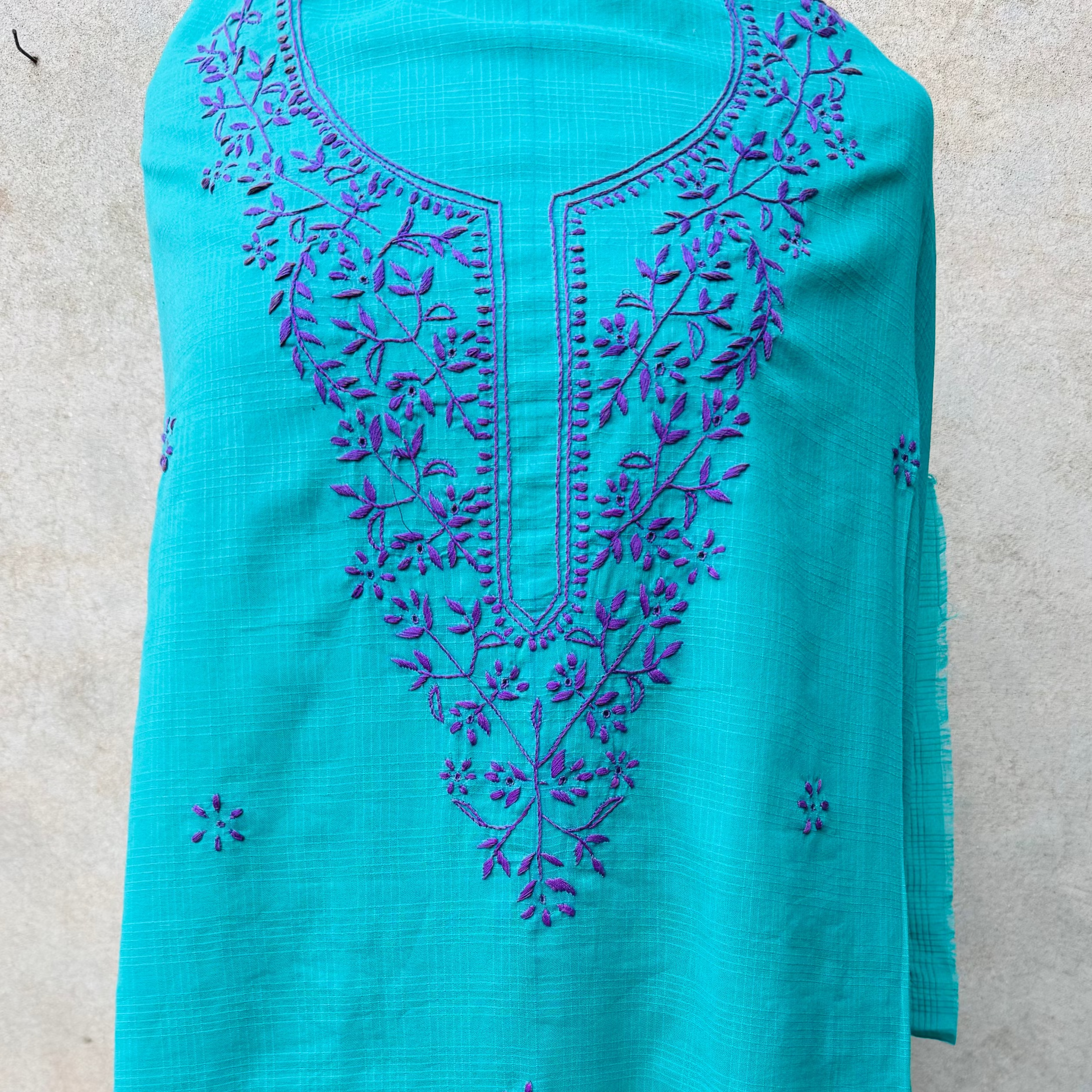 Summer Teal Handwork Lawn