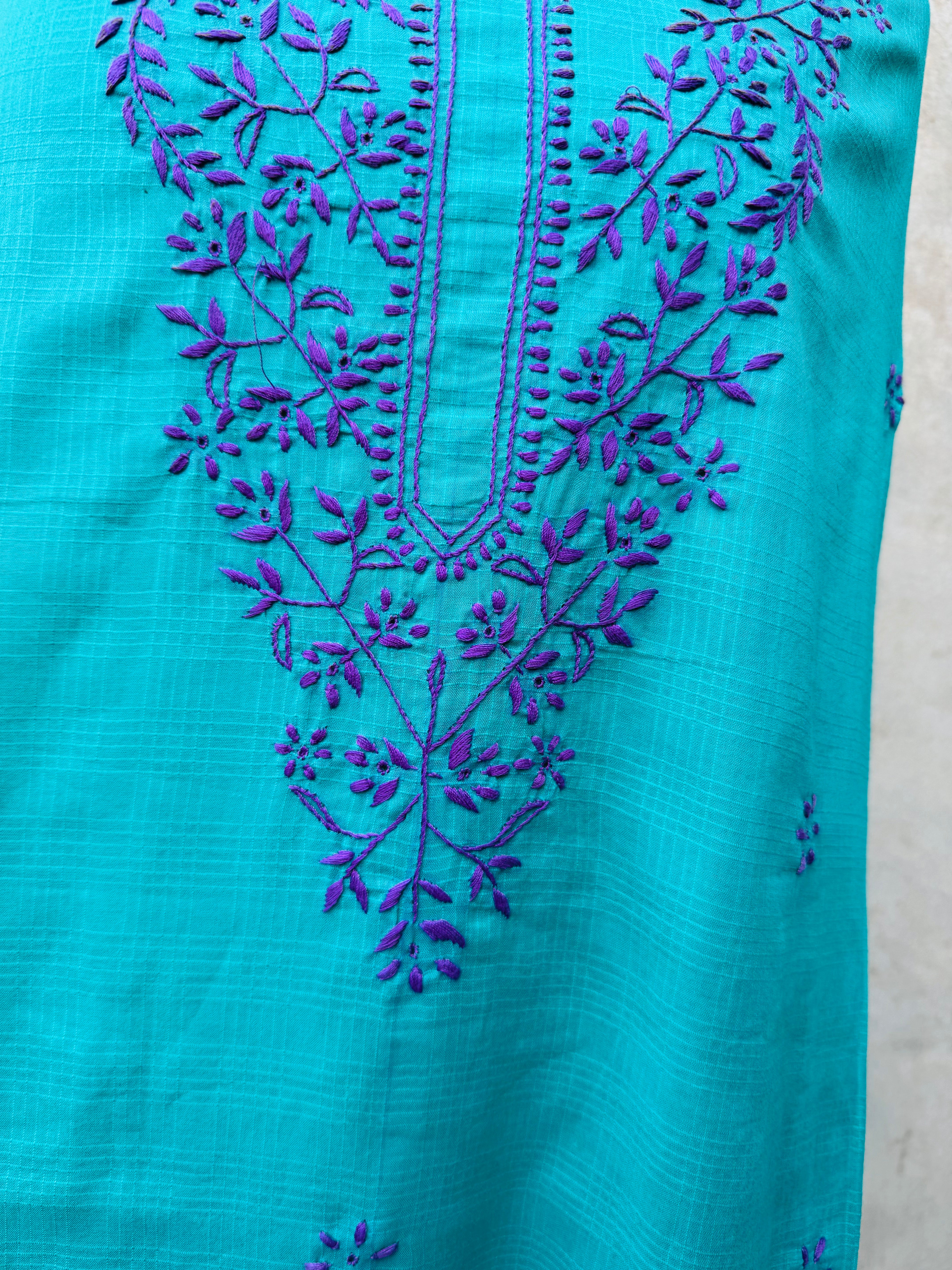 Summer Teal Handwork Lawn