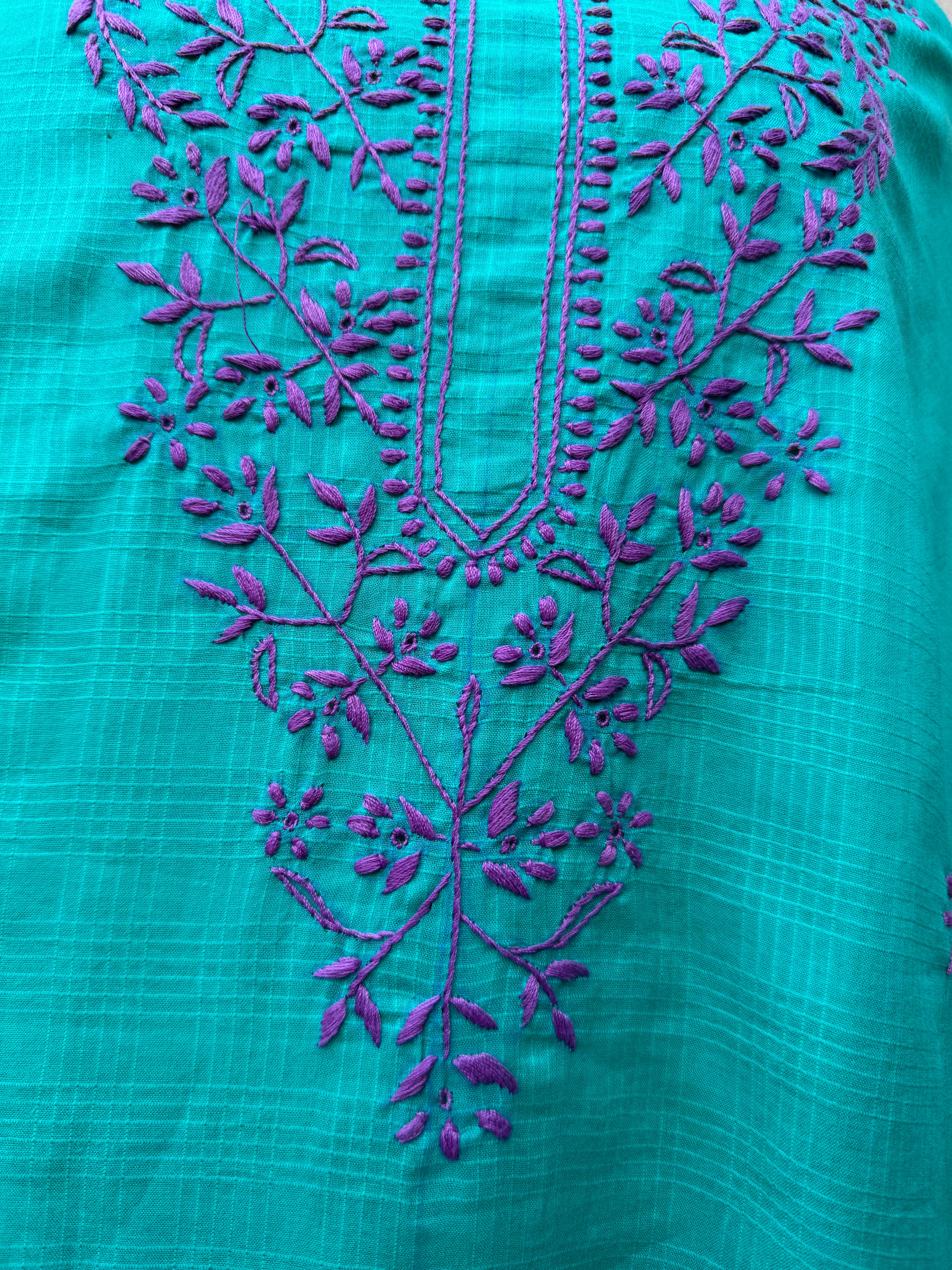 Summer Teal Handwork Lawn