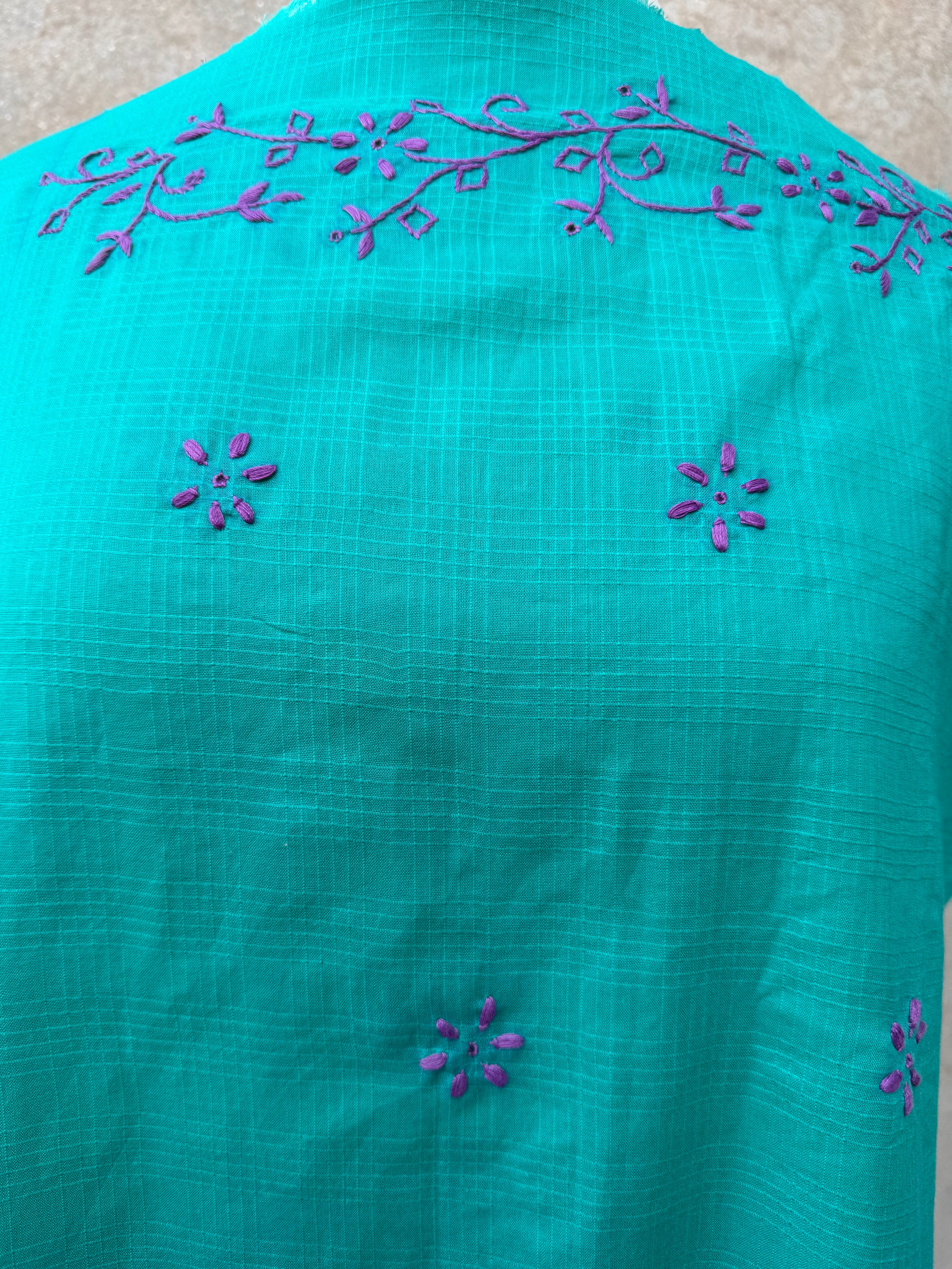 Summer Teal Handwork Lawn