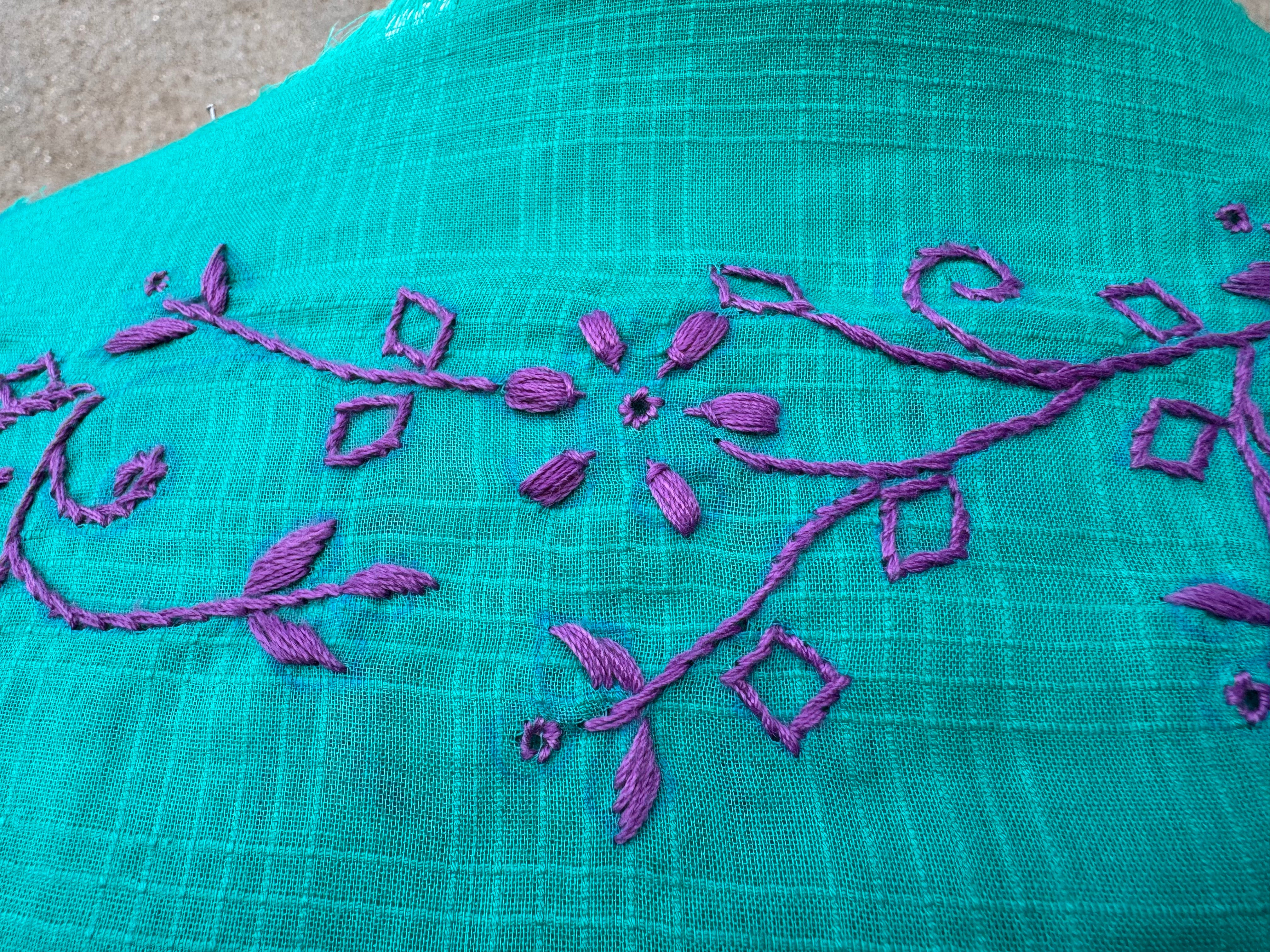 Summer Teal Handwork Lawn