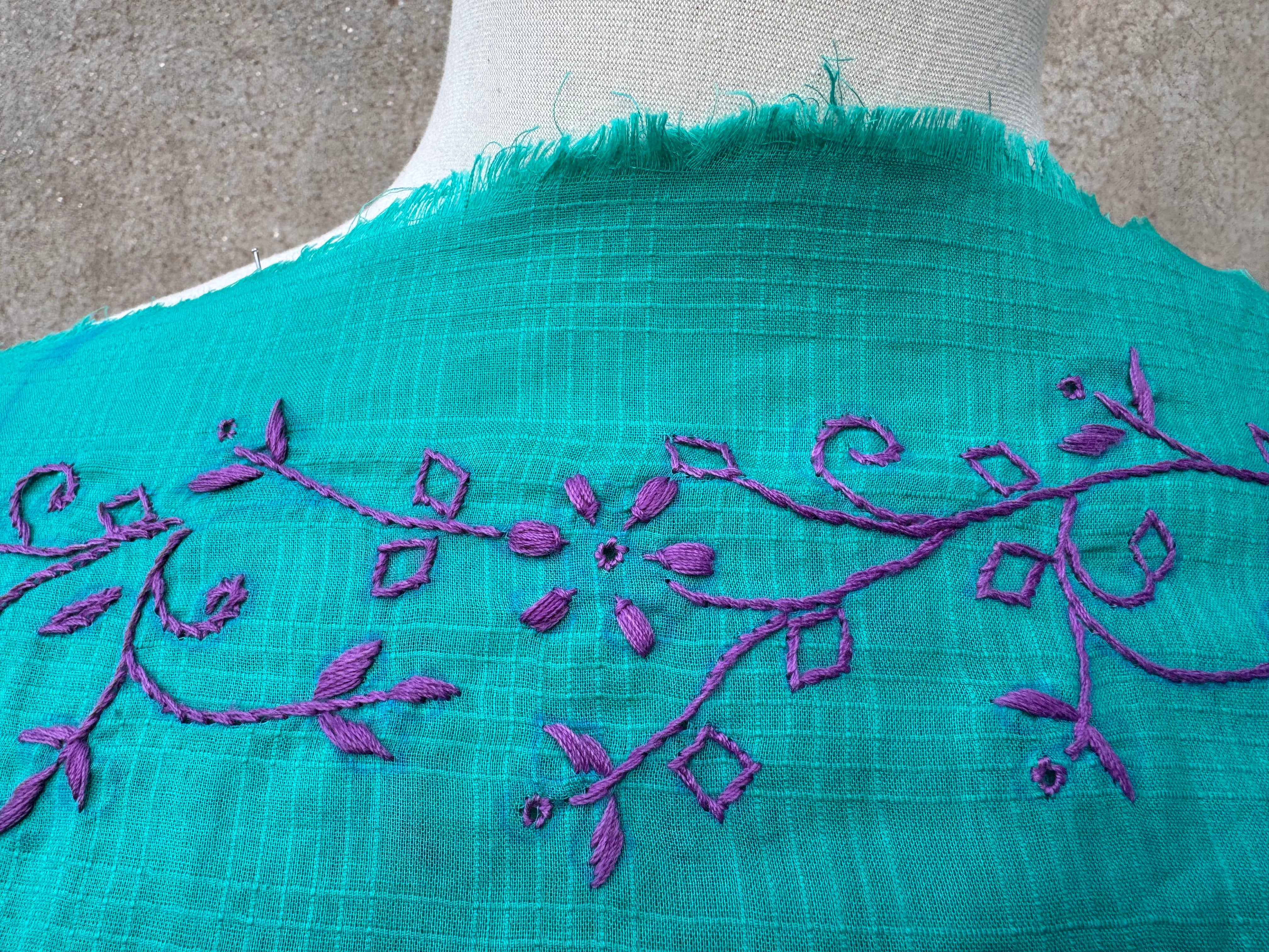 Summer Teal Handwork Lawn