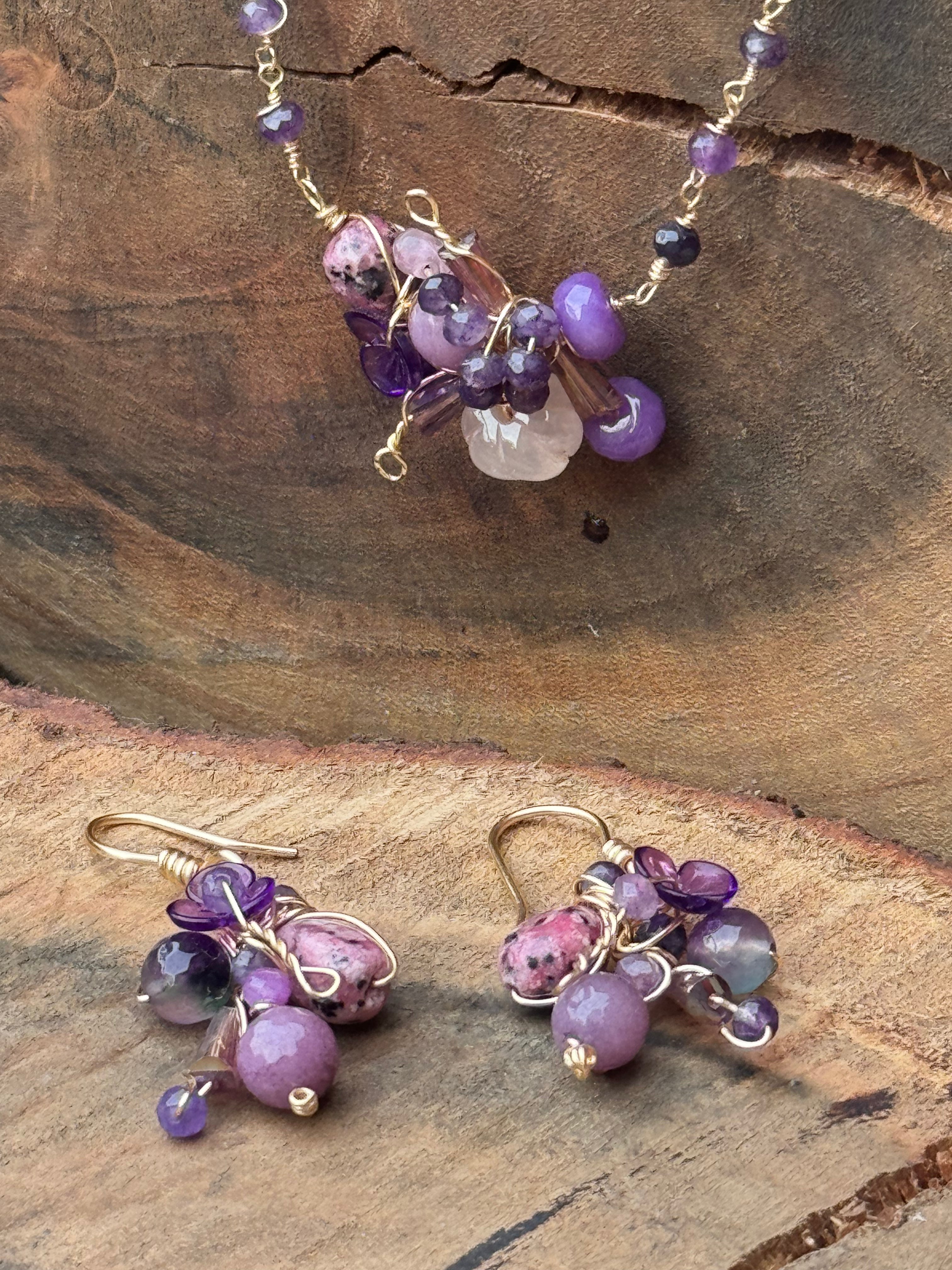 Amethyst Rosary Pendant Chain