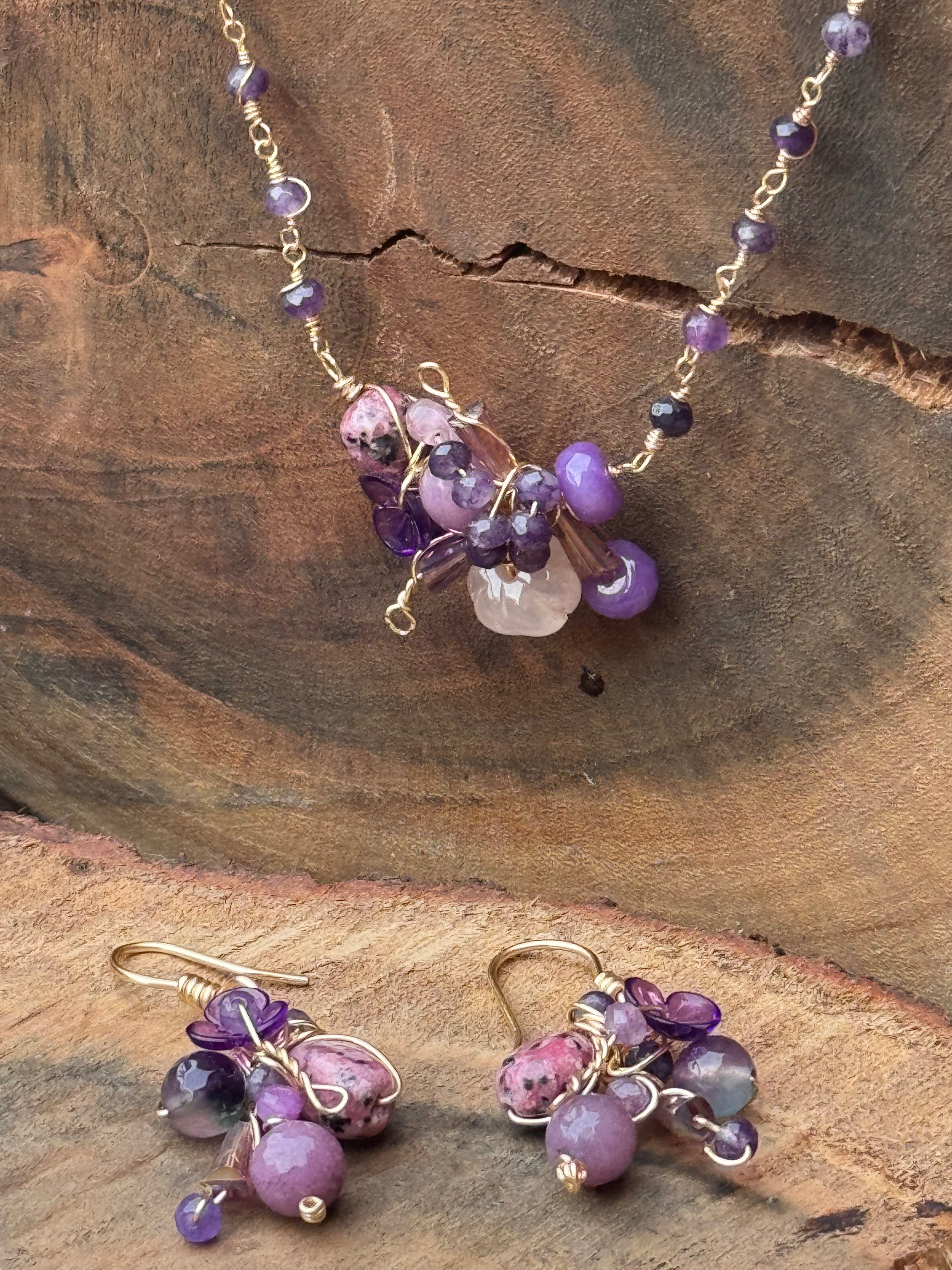 Amethyst Rosary Pendant Chain