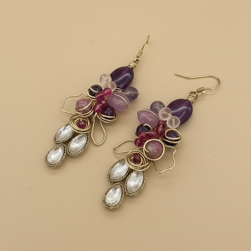 Raindrop Amethyst Dangles