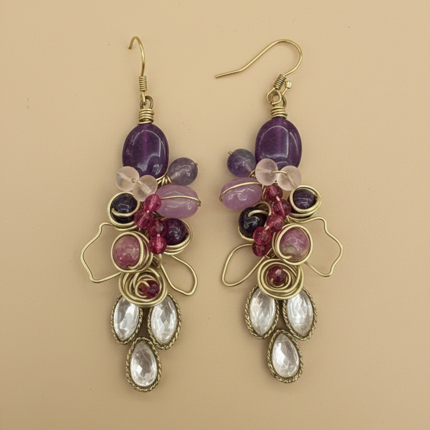 Raindrop Amethyst Dangles