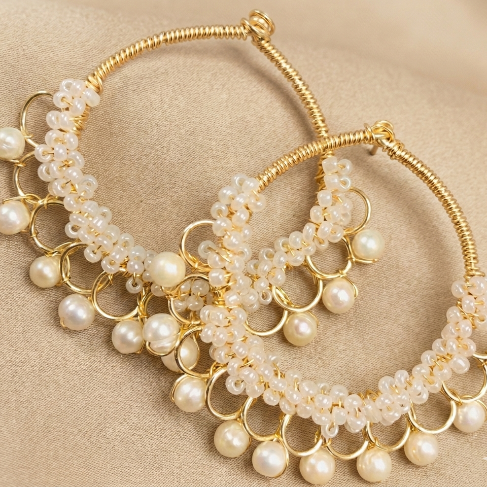 Pearl Twist Chandbalis 💫