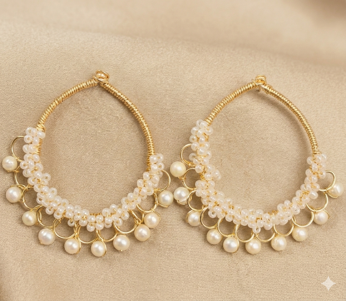 Pearl Twist Chandbalis 💫