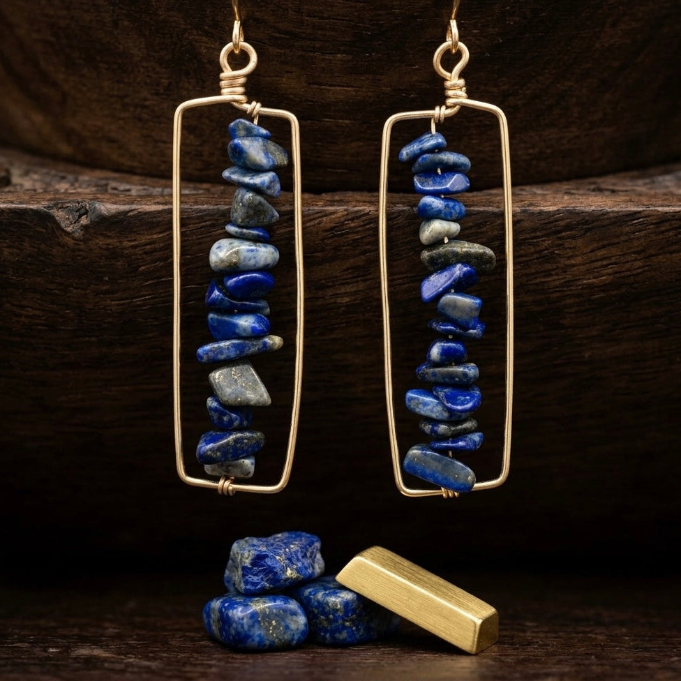Gilded Lapis Drops