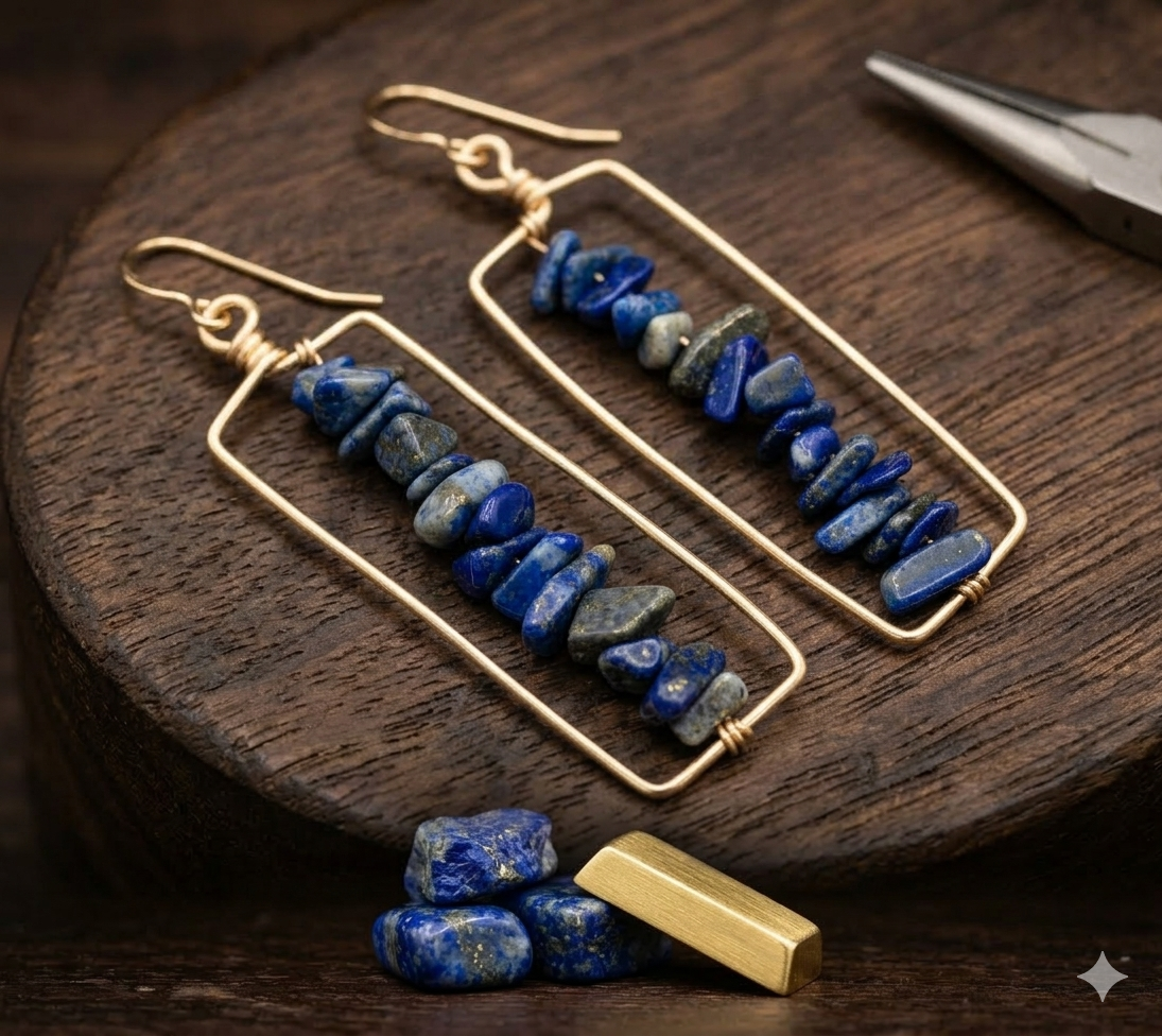 Gilded Lapis Drops
