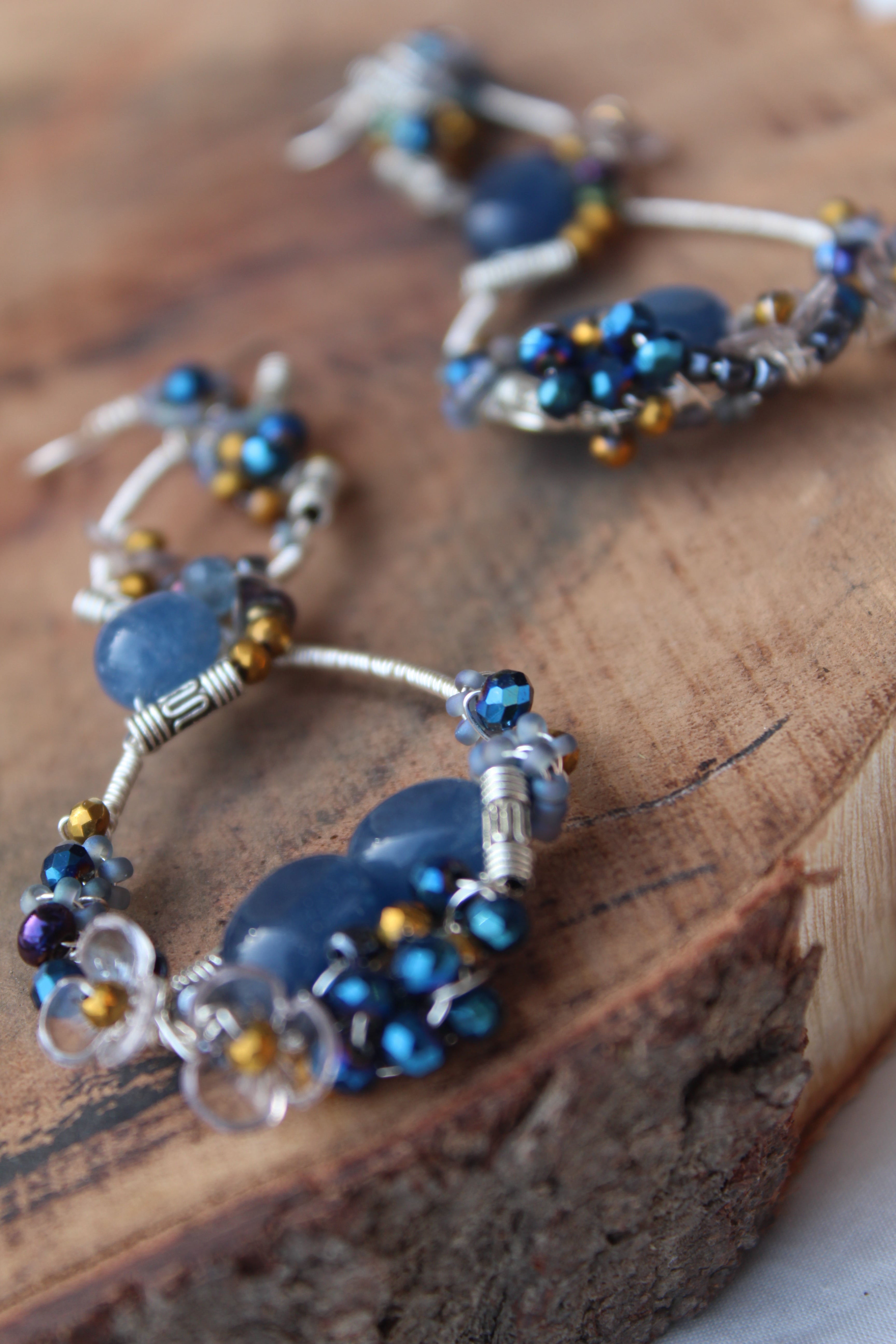Celestial Drop- Sapphire & Lapis Stone