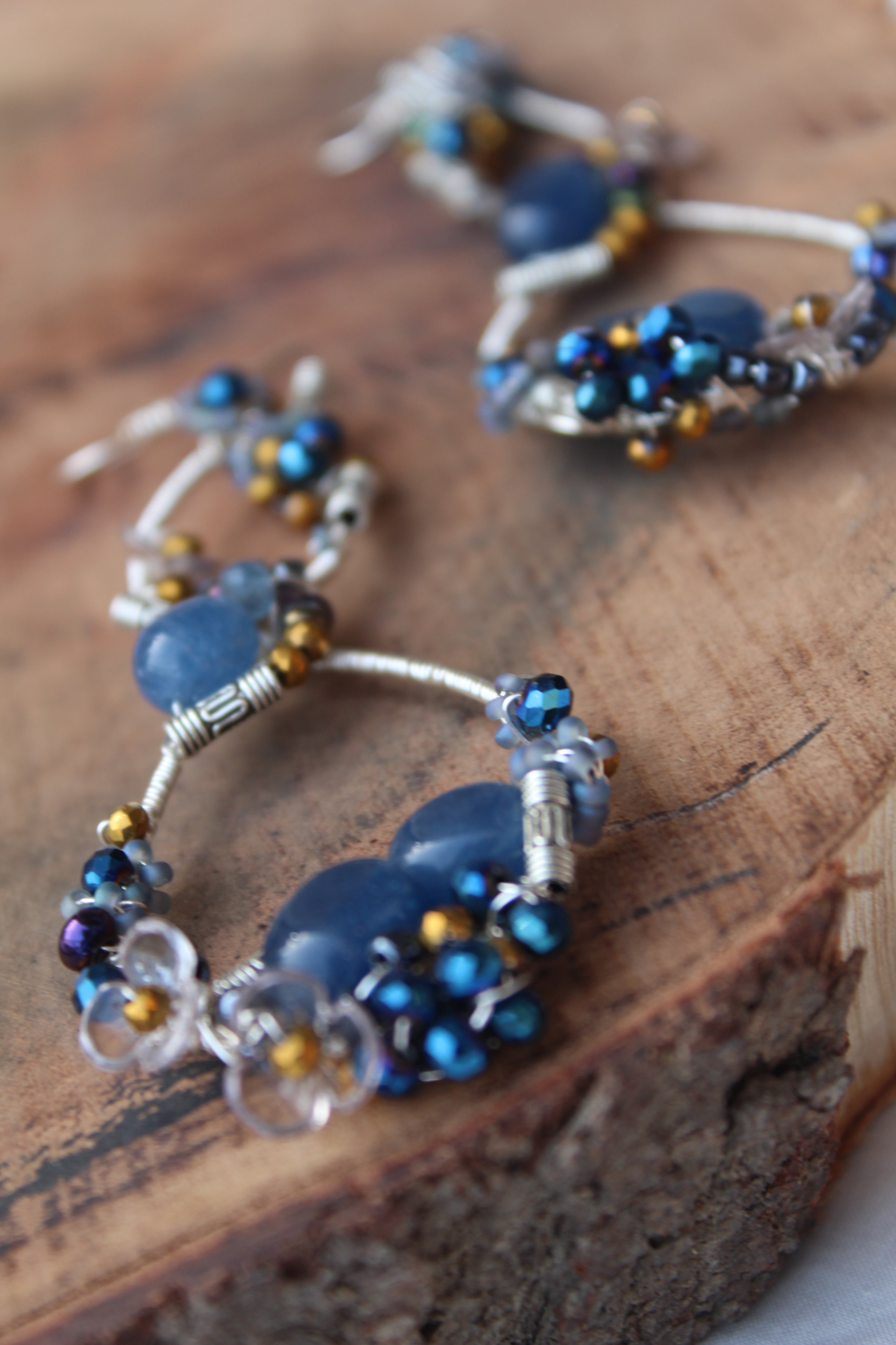 Celestial Drop- Sapphire & Lapis Stone