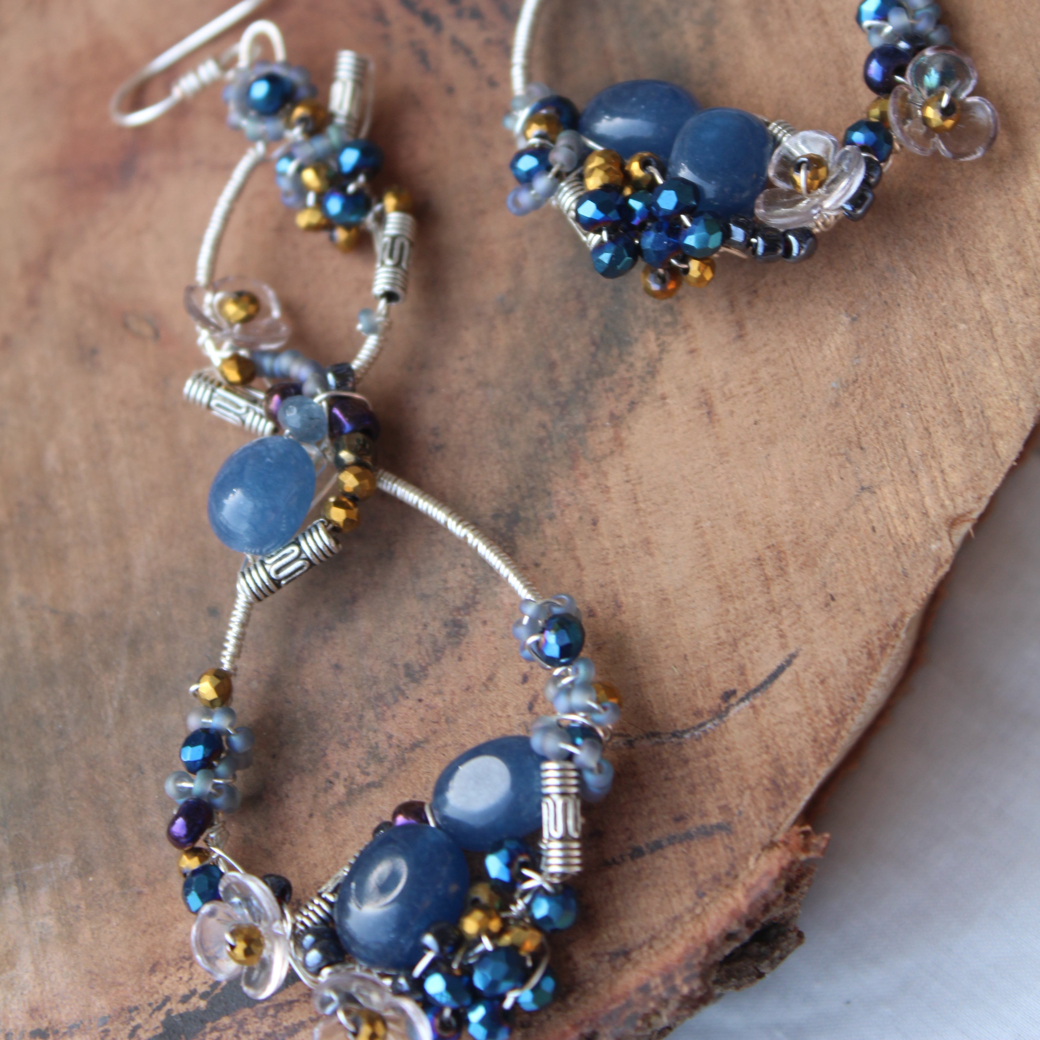 Celestial Drop- Sapphire & Lapis Stone
