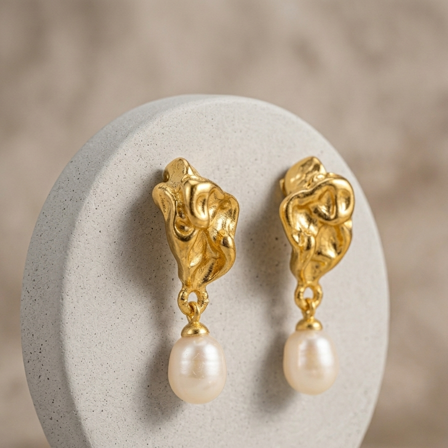 Minimal Luxe Pearl Studs 🤍