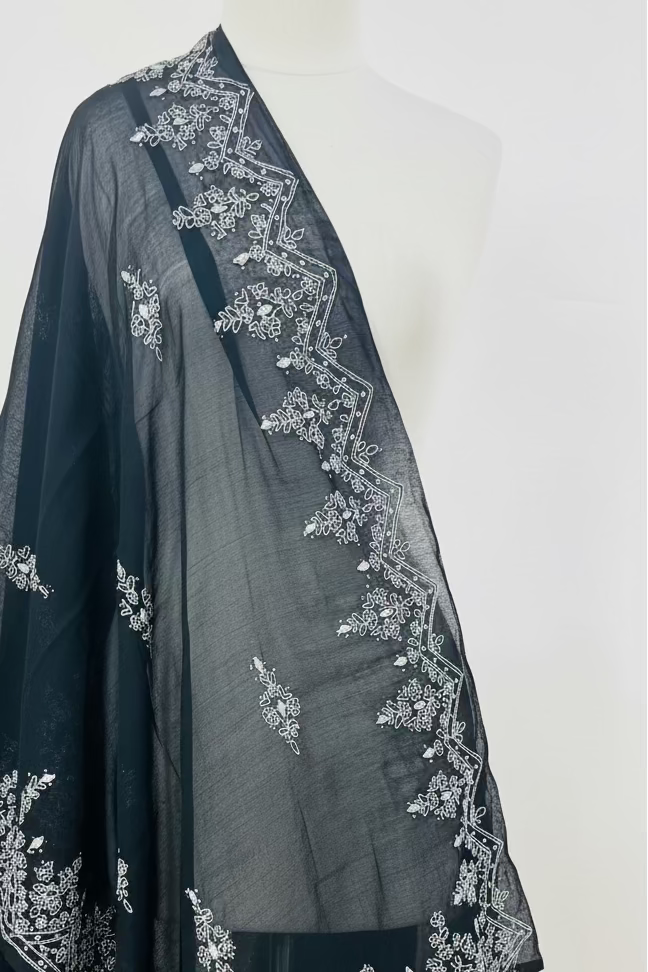 Luxe Black Formal Dupatta ✨
