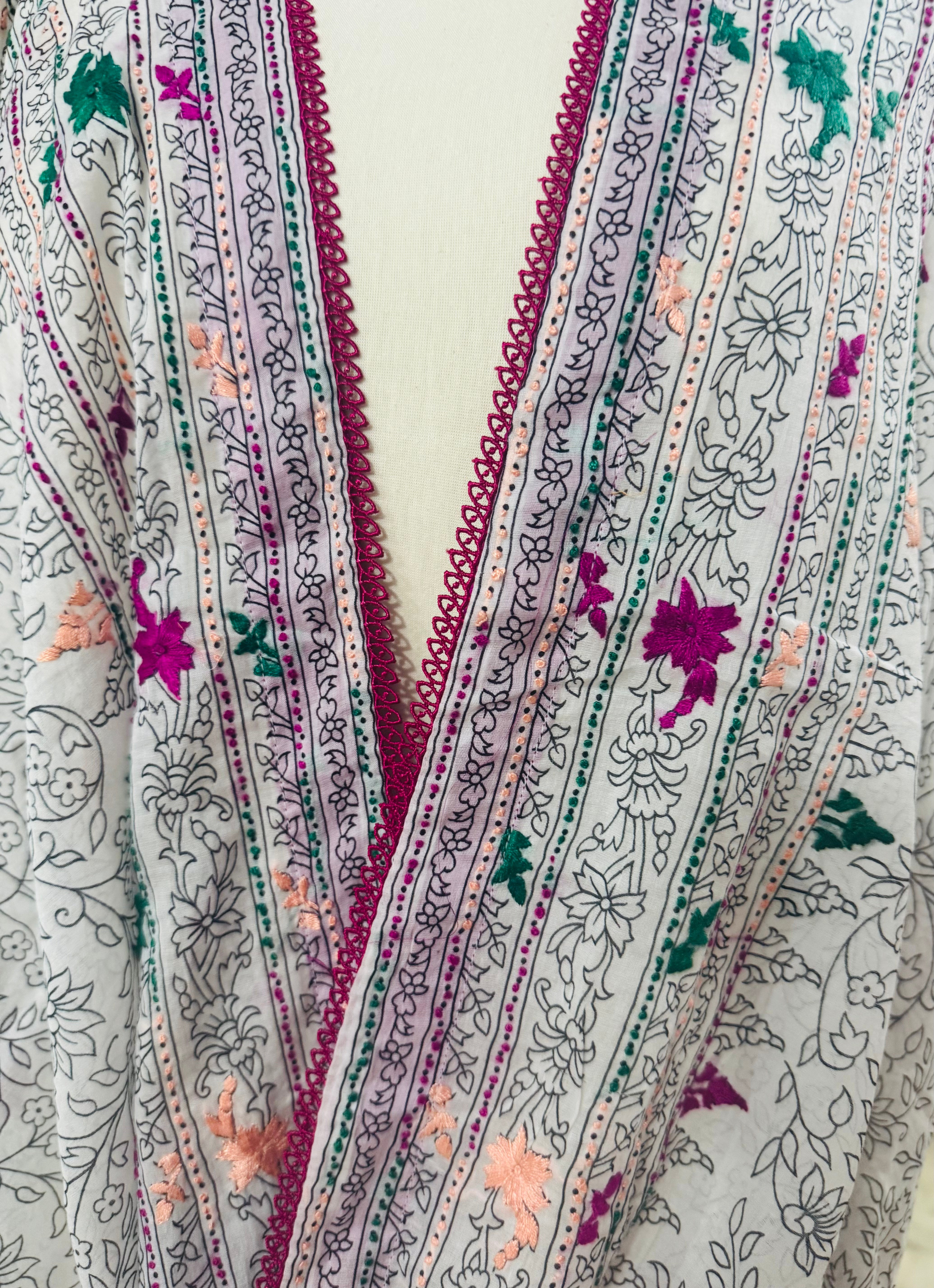 Nishat Lawn Hand-Embroidered Dupatta 🌿✨