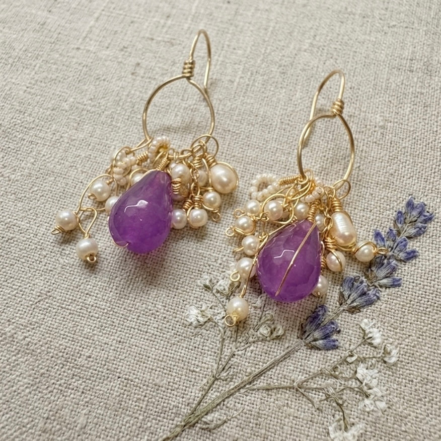 Luxe Purple Glow Earrings 💫