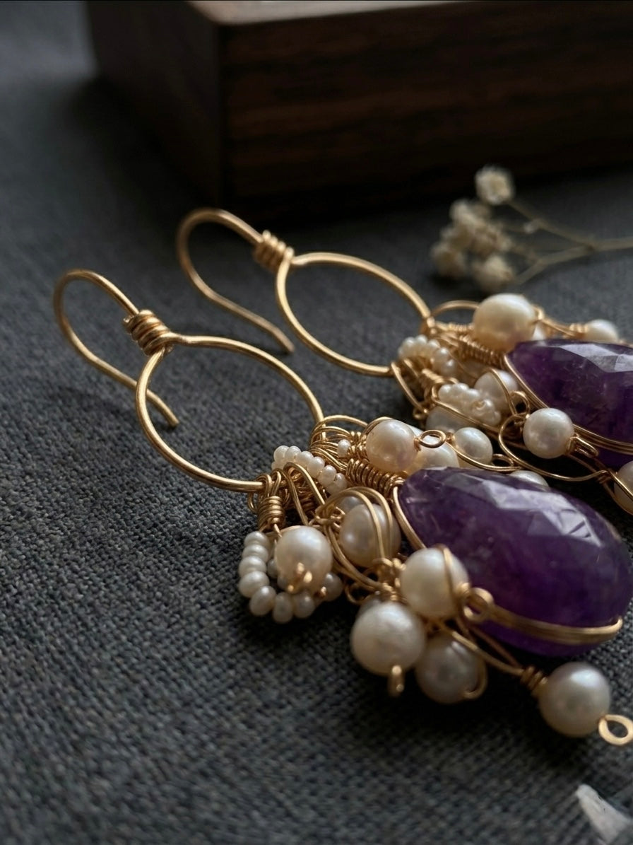 Luxe Purple Glow Earrings 💫