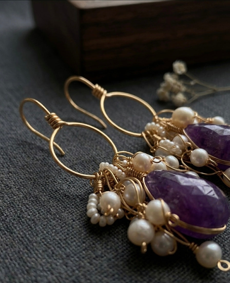 Luxe Purple Glow Earrings 💫