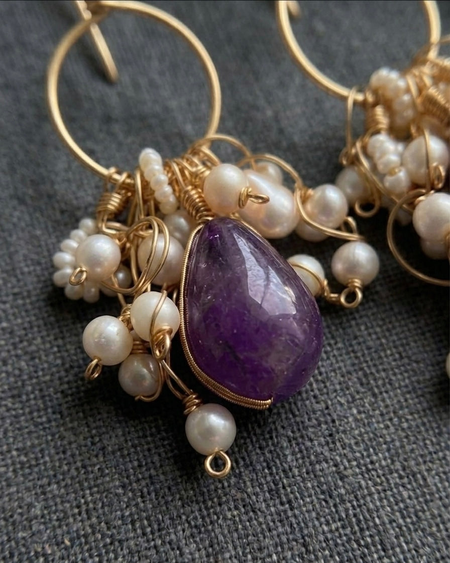 Luxe Purple Glow Earrings 💫