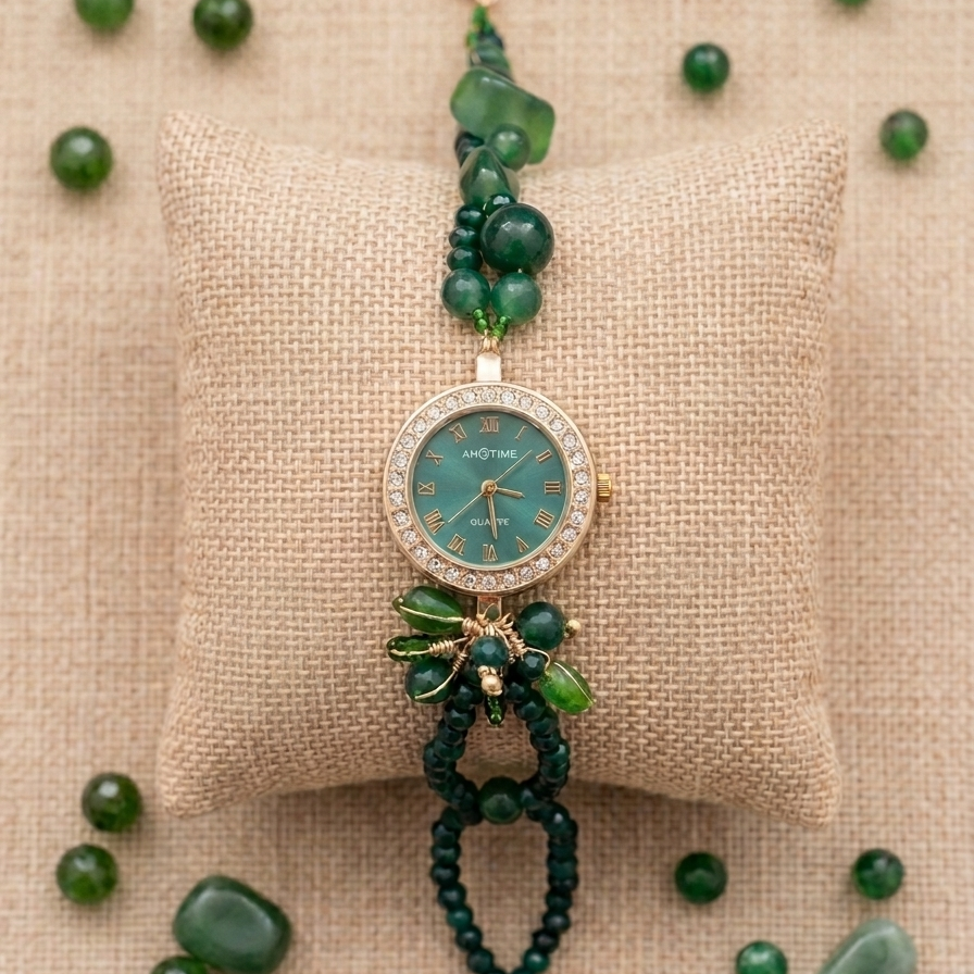 Emerald Jade Timepiece