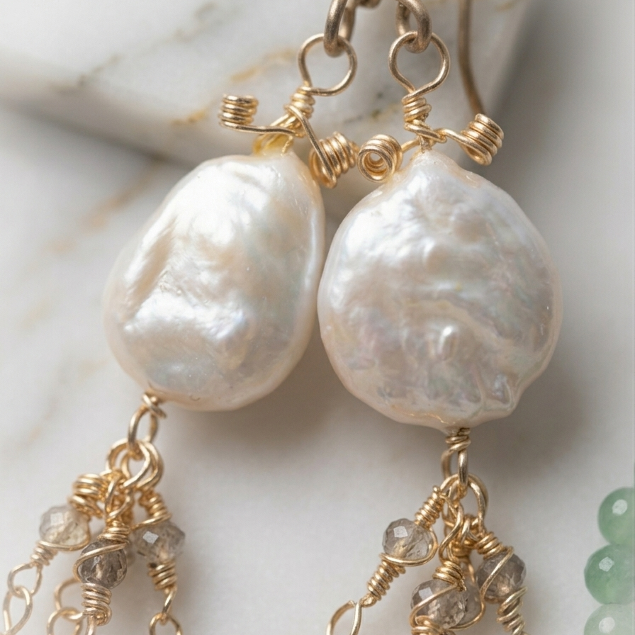 Smoky Quartz Rosary Earrings 💫