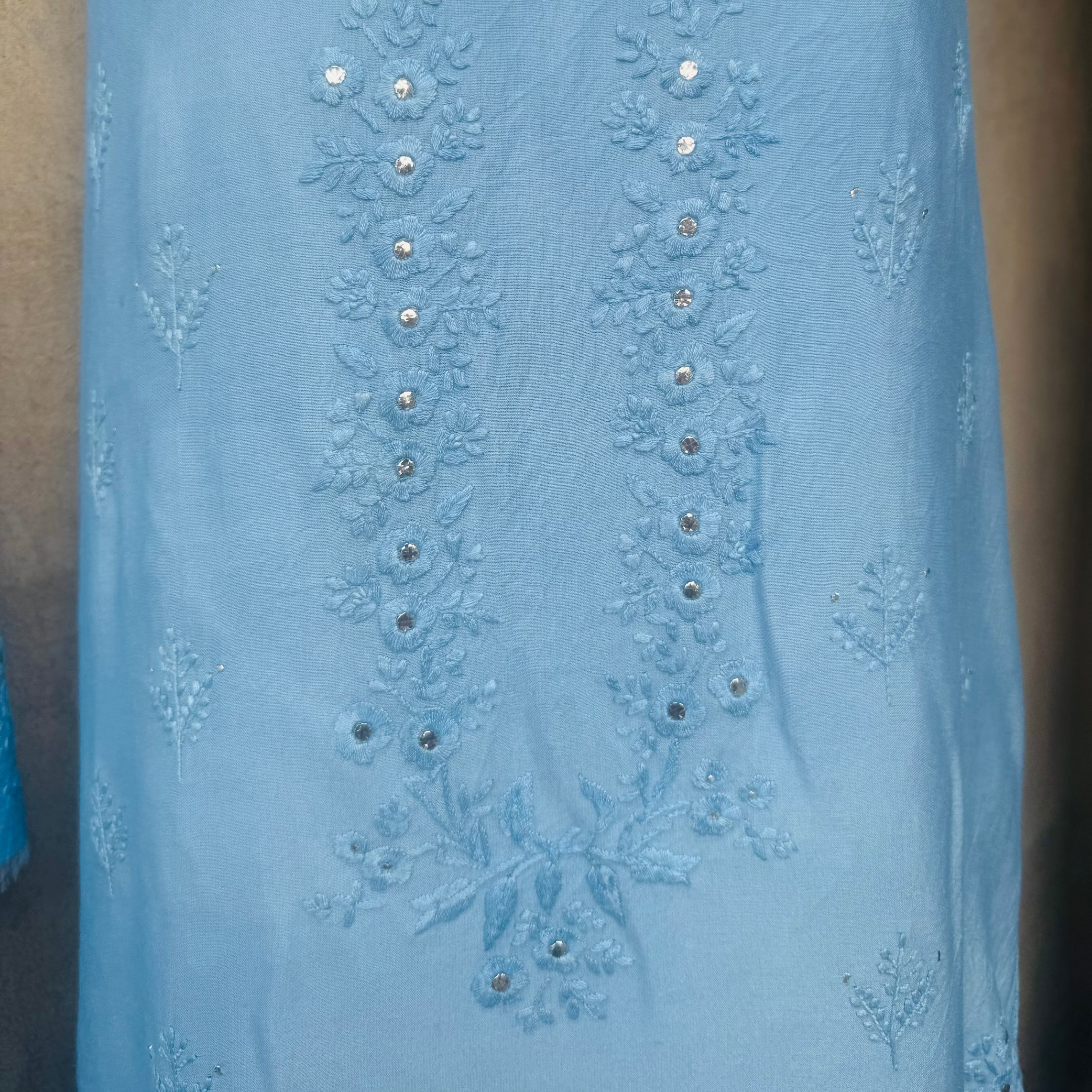 Blue Chikankari Formal
