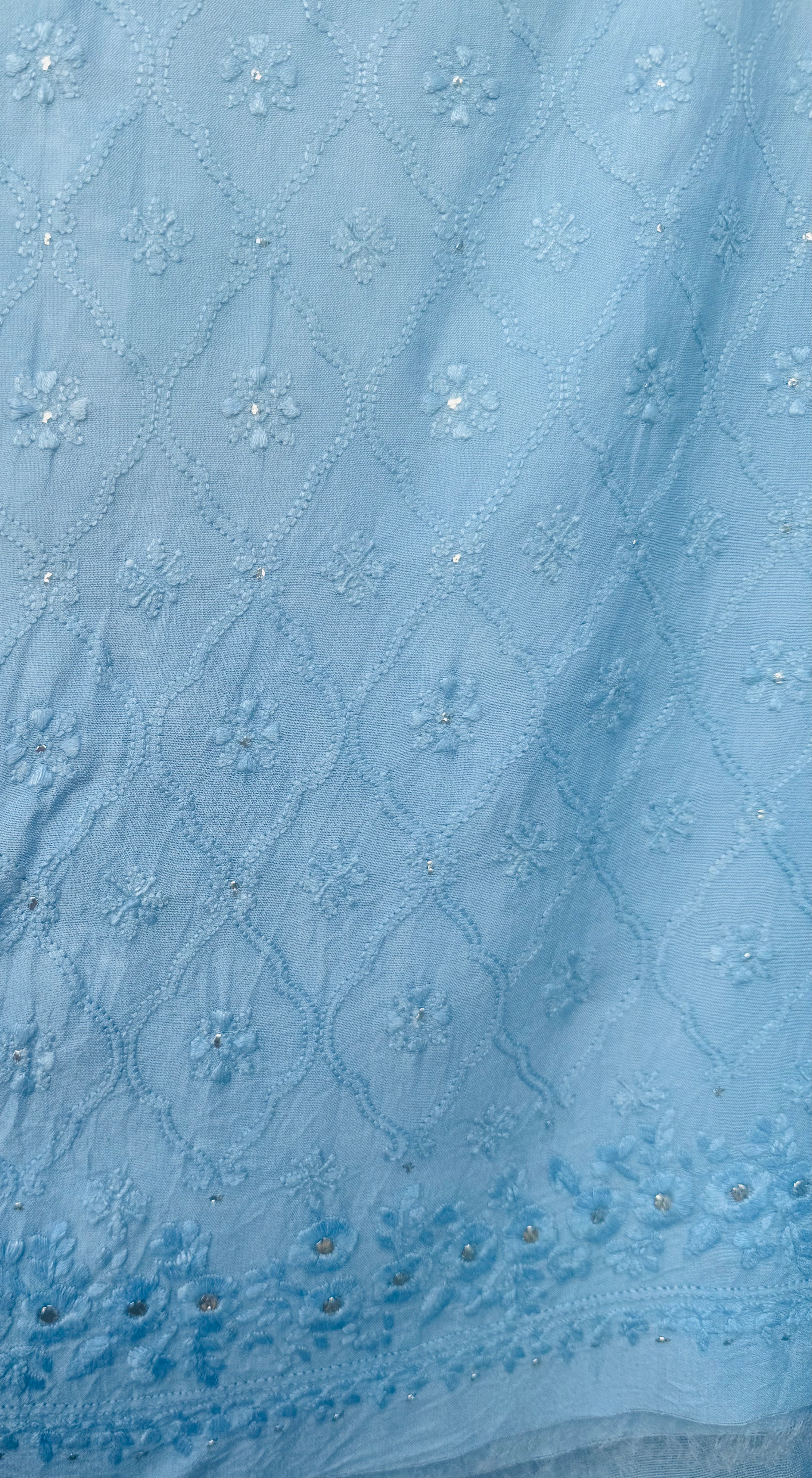 Blue Chikankari Formal