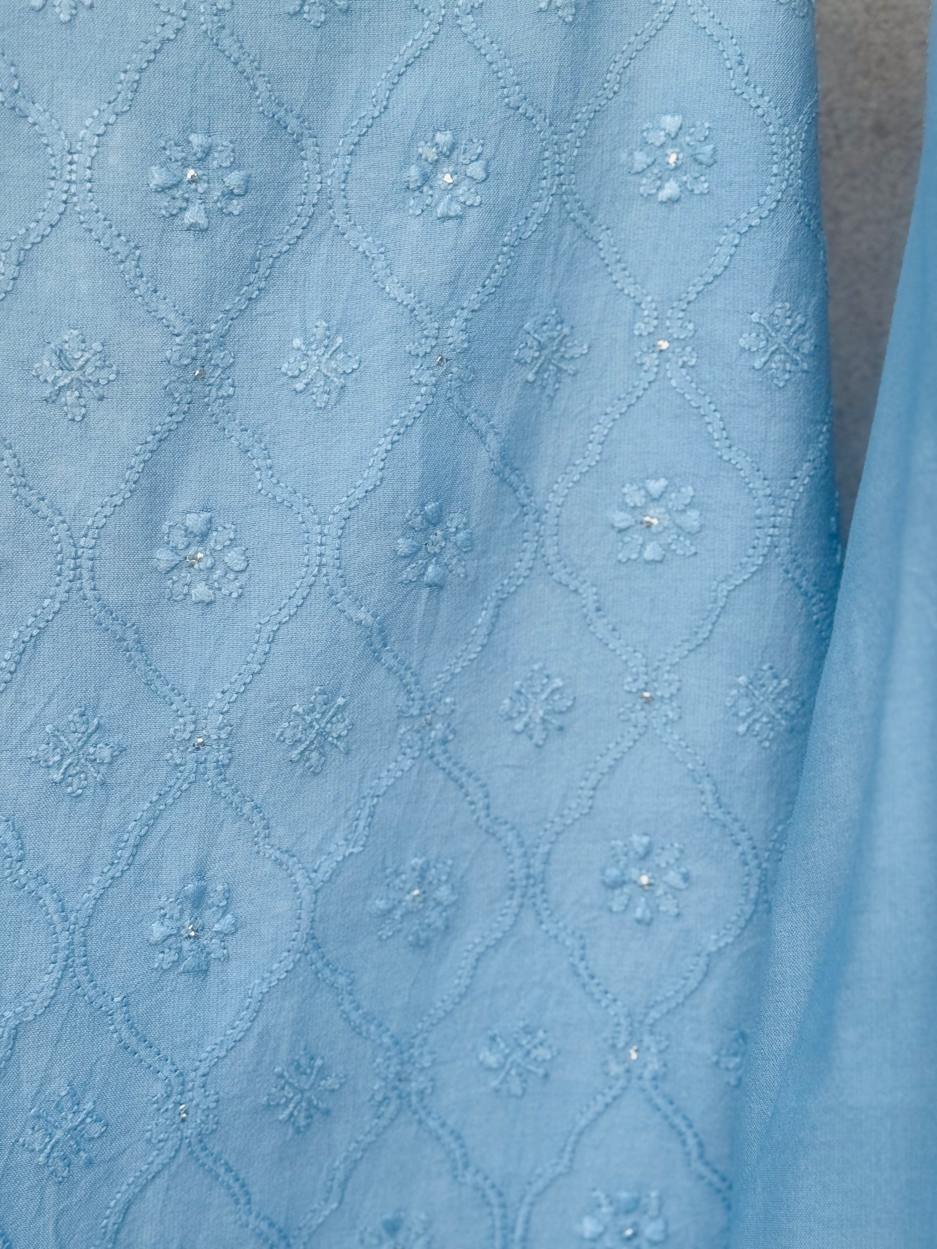 Blue Chikankari Formal