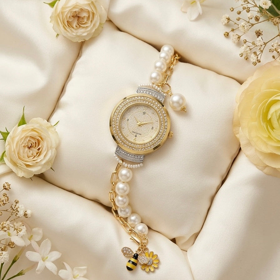 Floral Pearl Timepiece