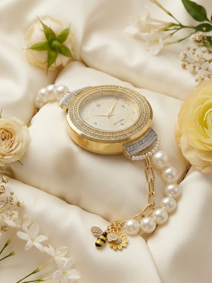 Floral Pearl Timepiece