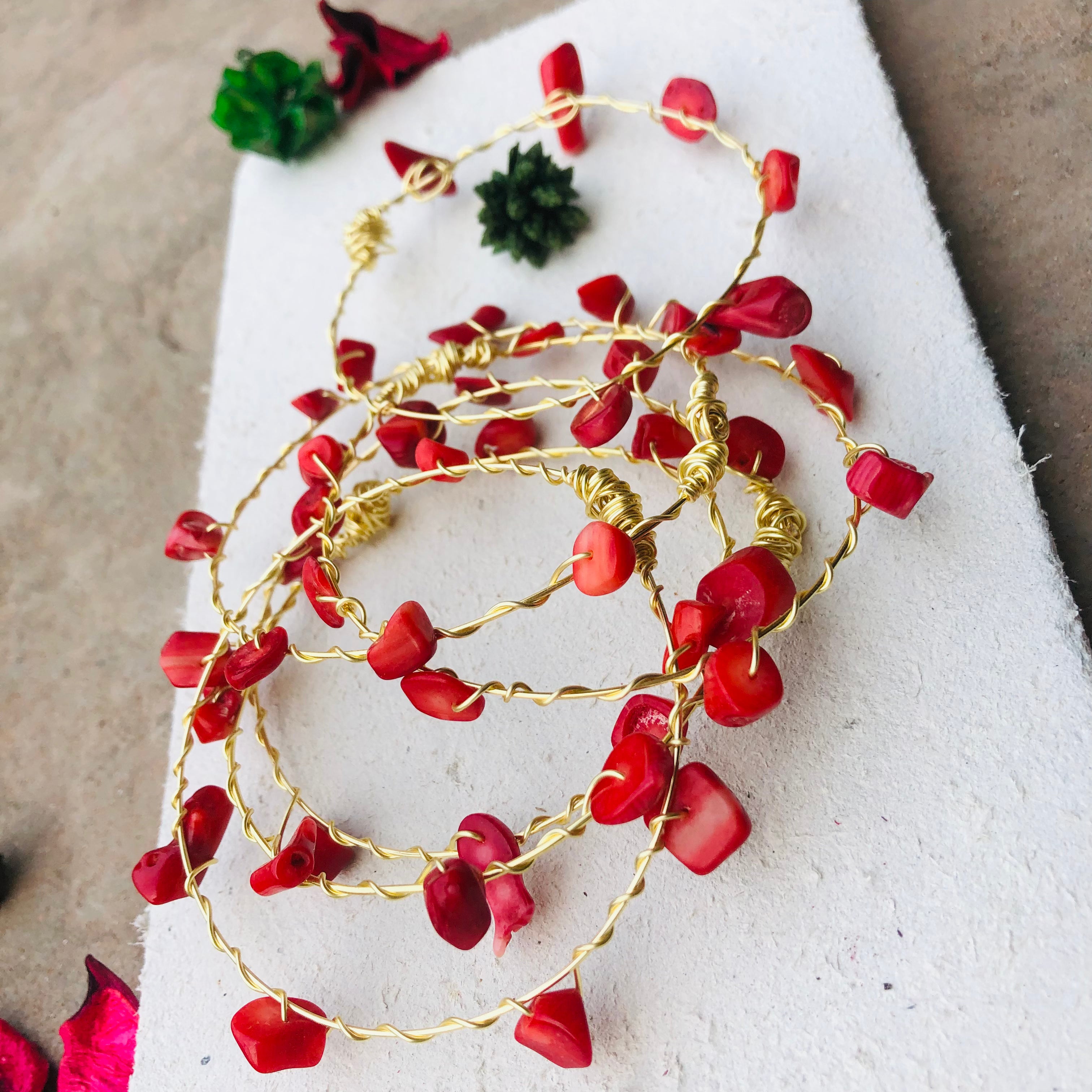 Crimson Glow Bangles