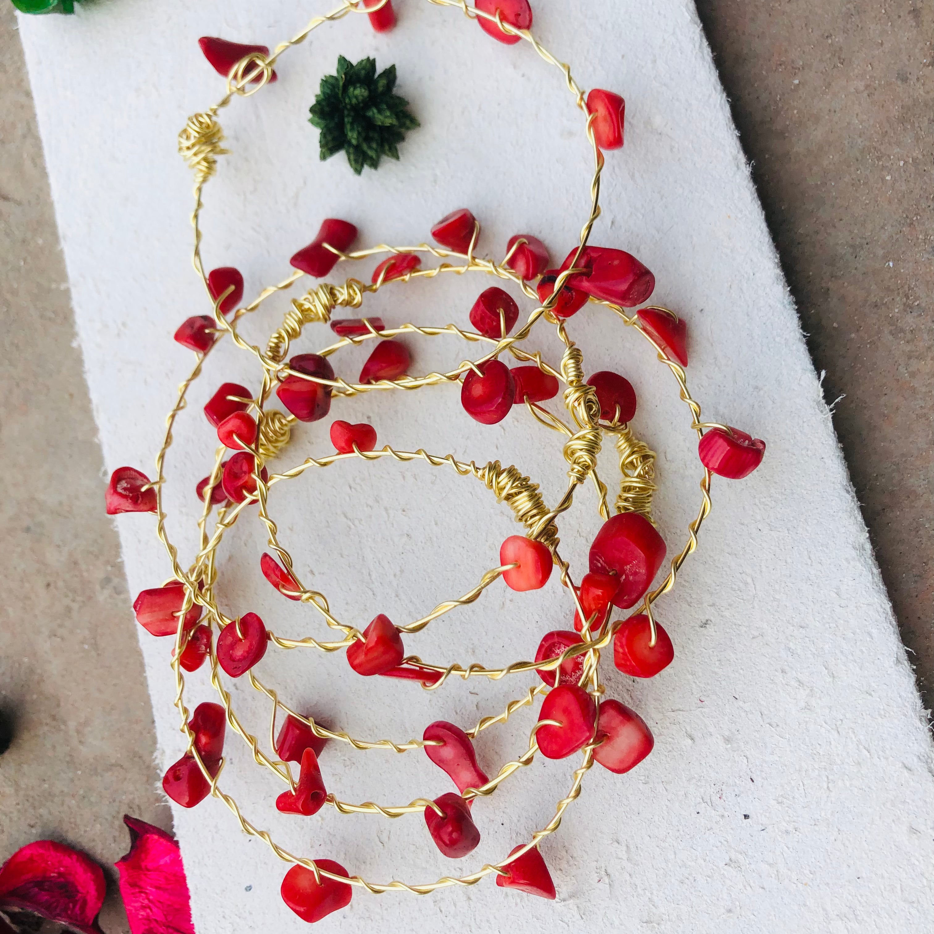 Crimson Glow Bangles