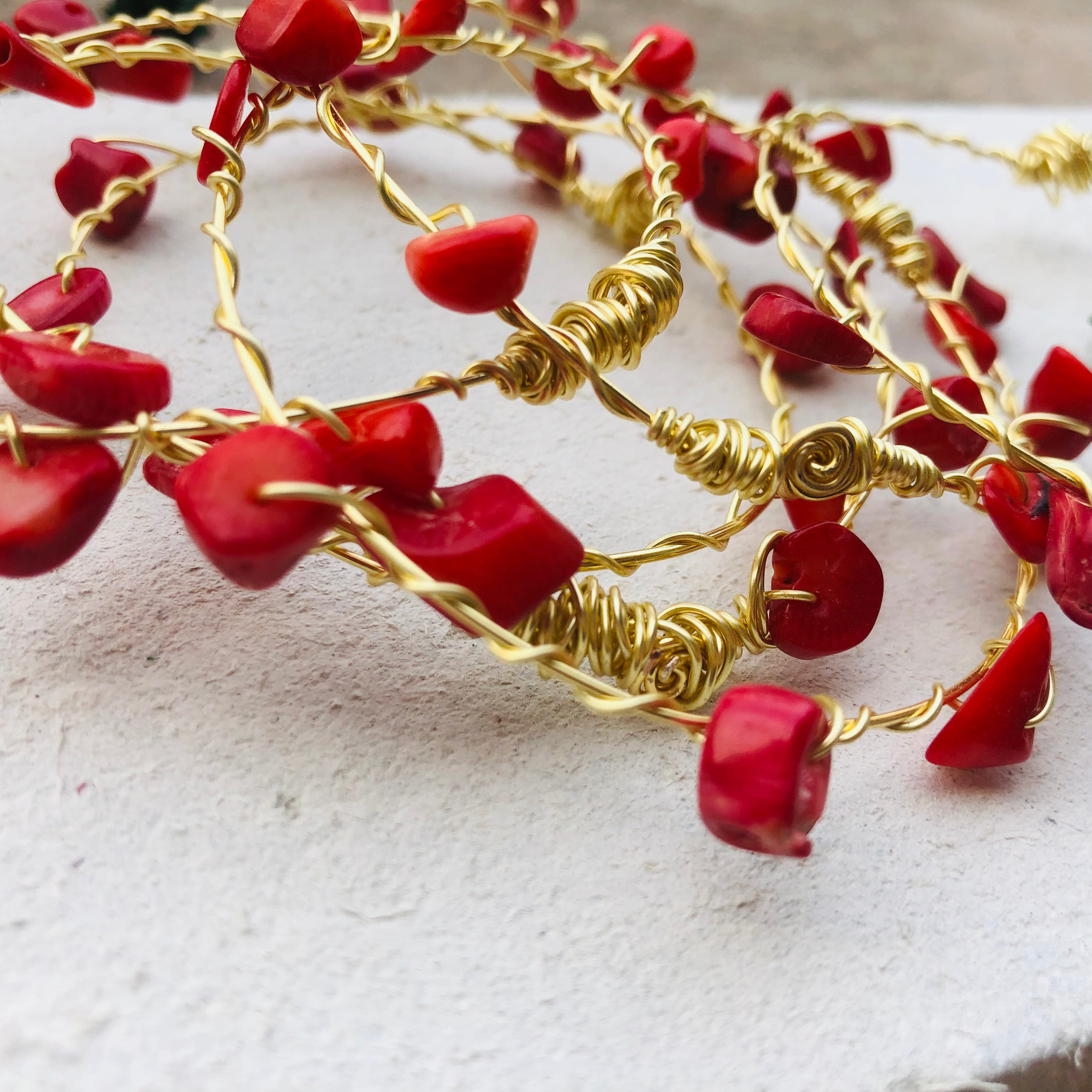 Crimson Glow Bangles