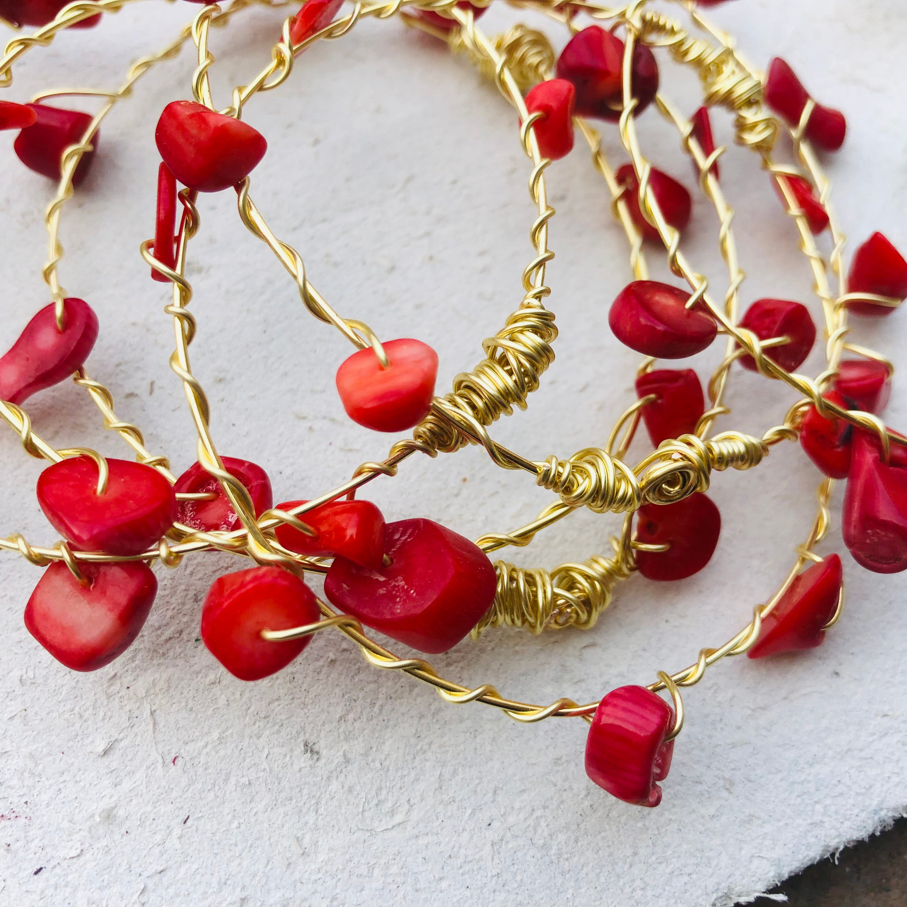Crimson Glow Bangles