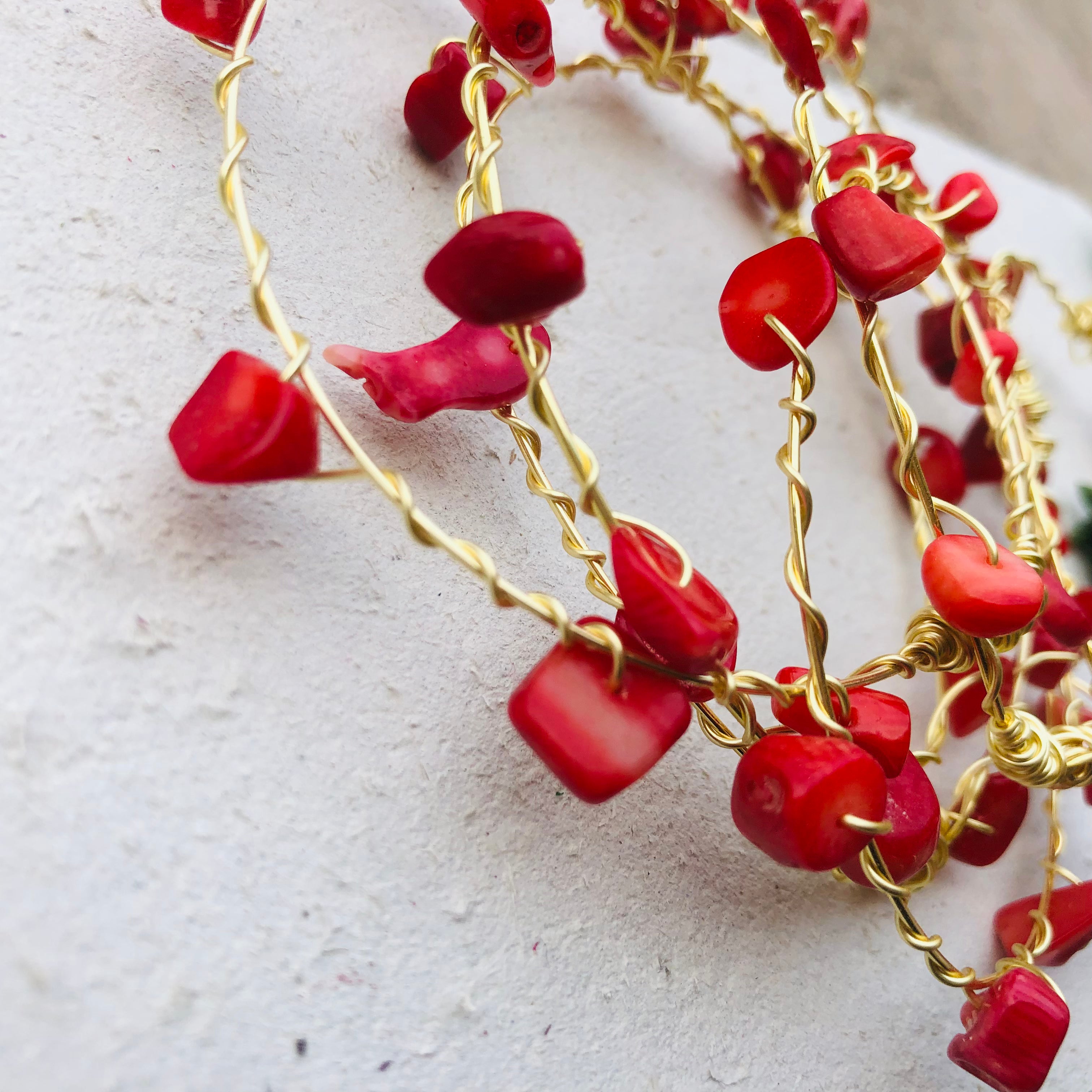 Crimson Glow Bangles