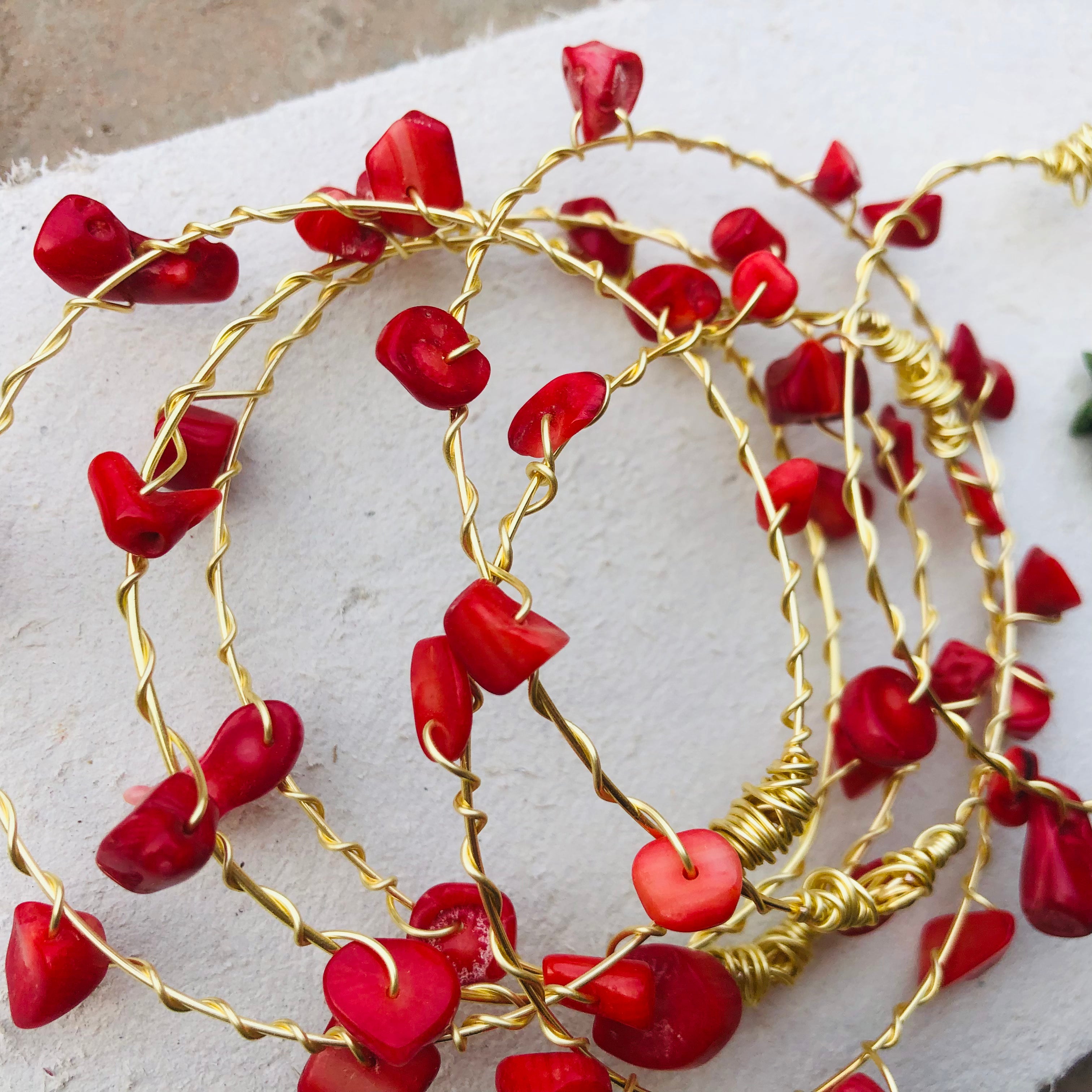 Crimson Glow Bangles