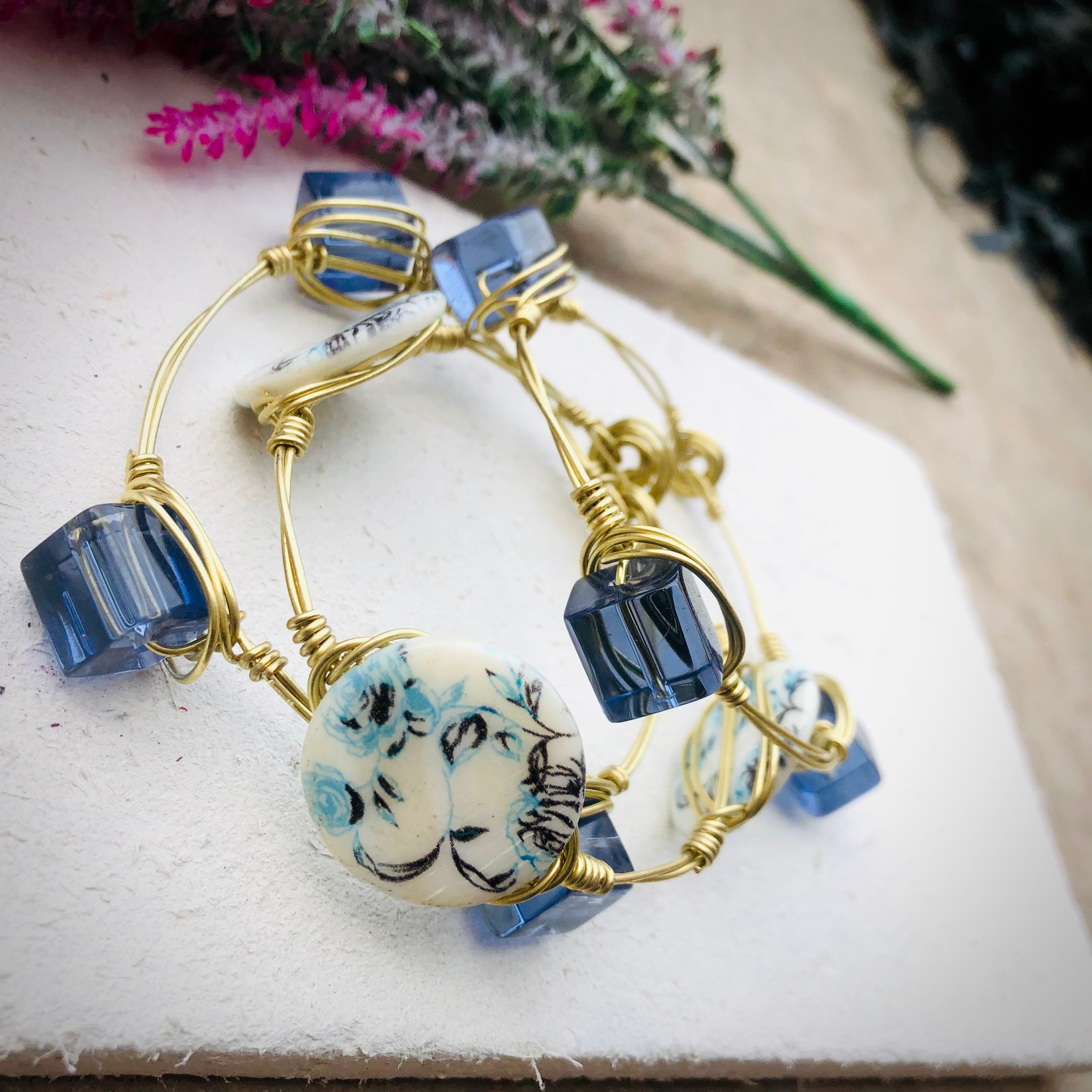 Azure Bloom Bangle