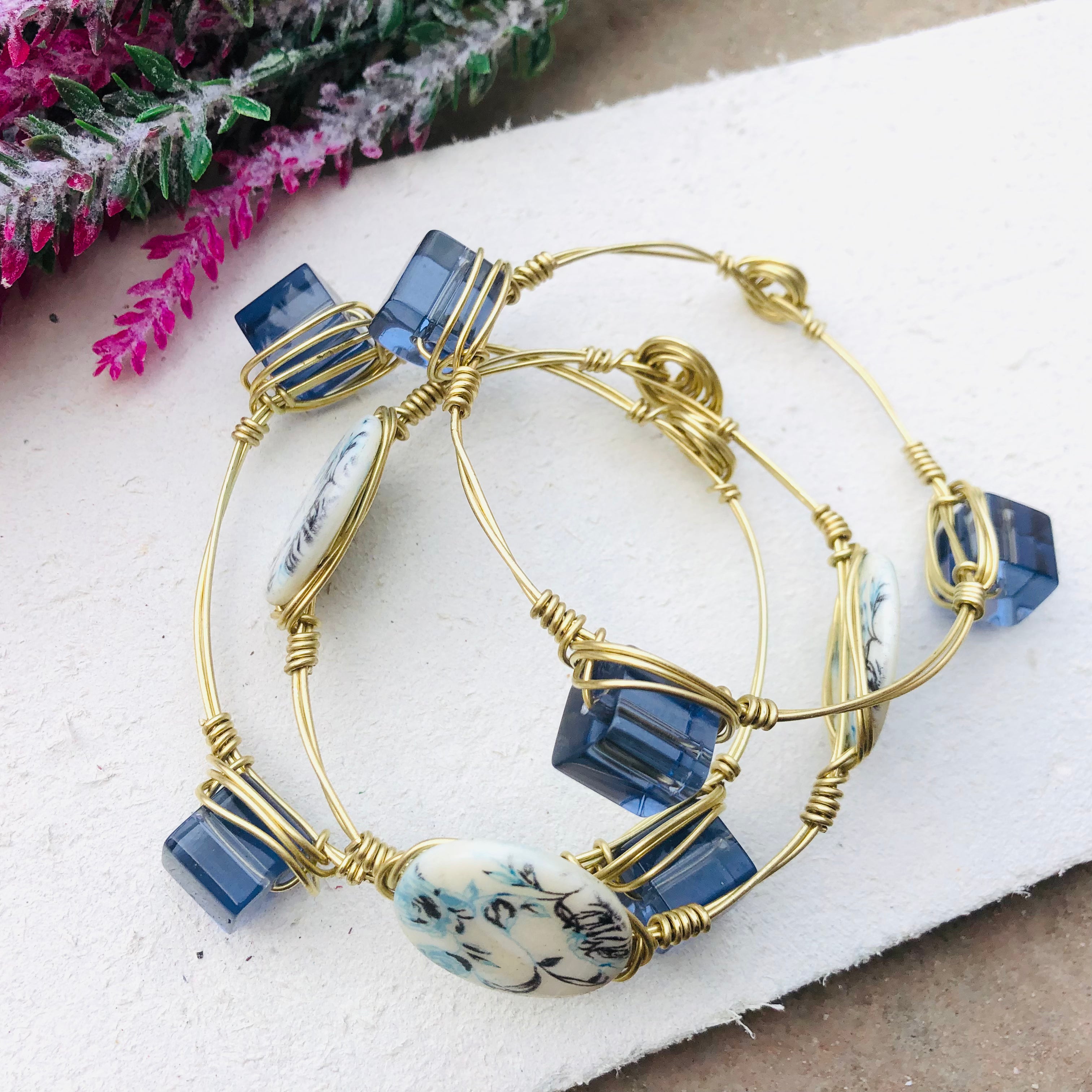 Azure Bloom Bangle