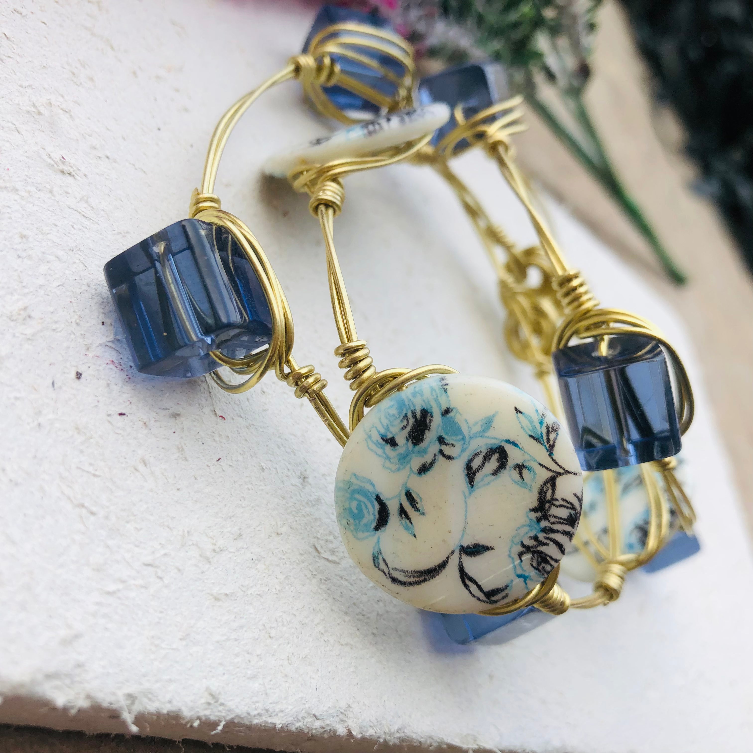 Azure Bloom Bangle