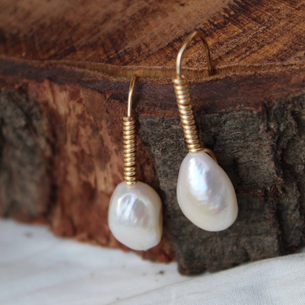 Delicate Baroque Pearl Drops