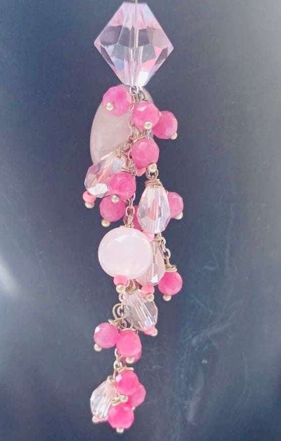 Ruby Stone Drop Earrings