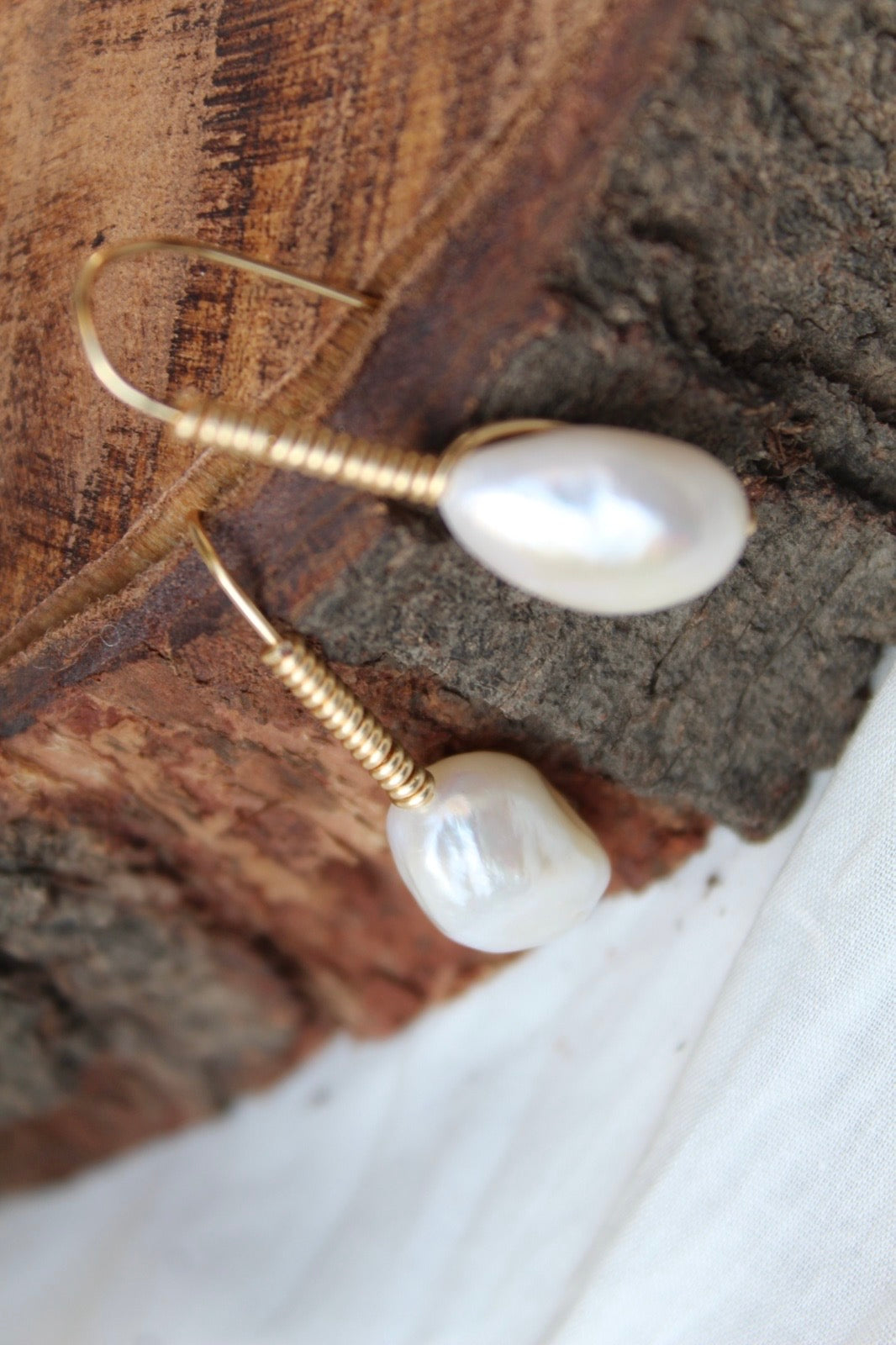 Delicate Baroque Pearl Drops