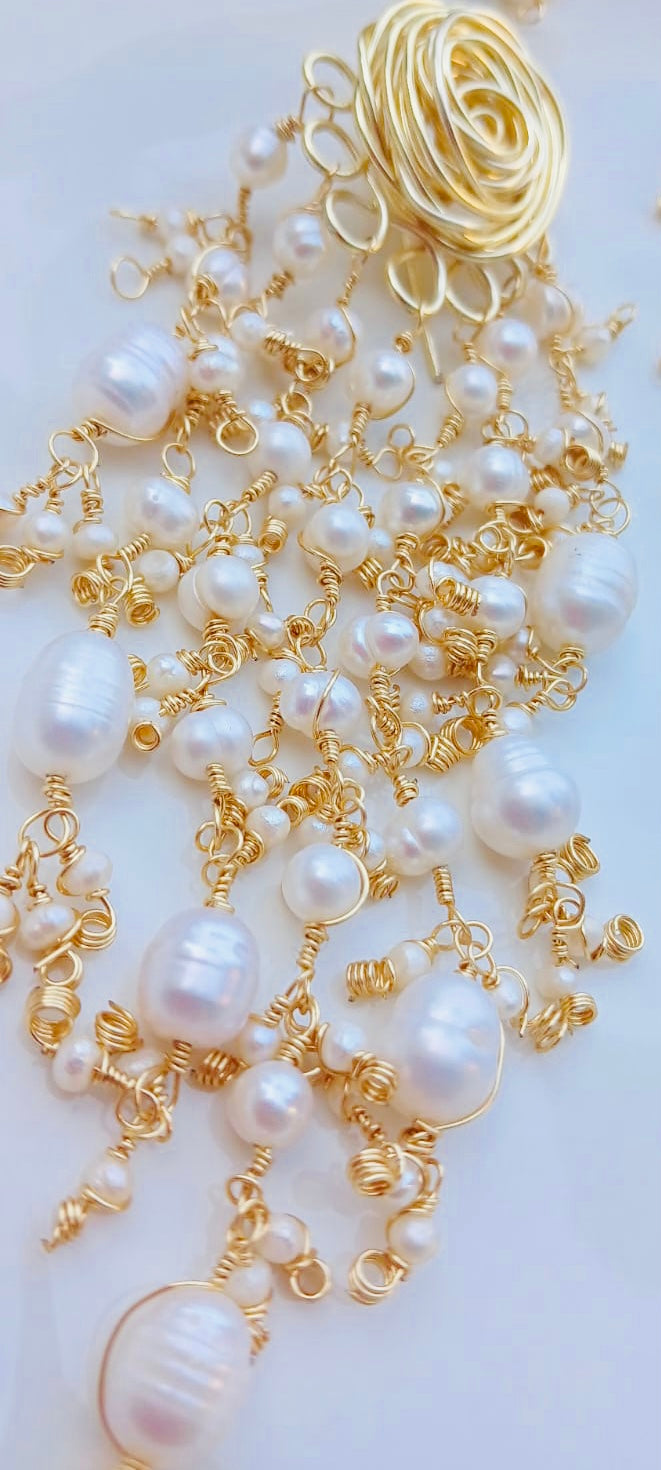 Mother of Pearl Floral Earrings