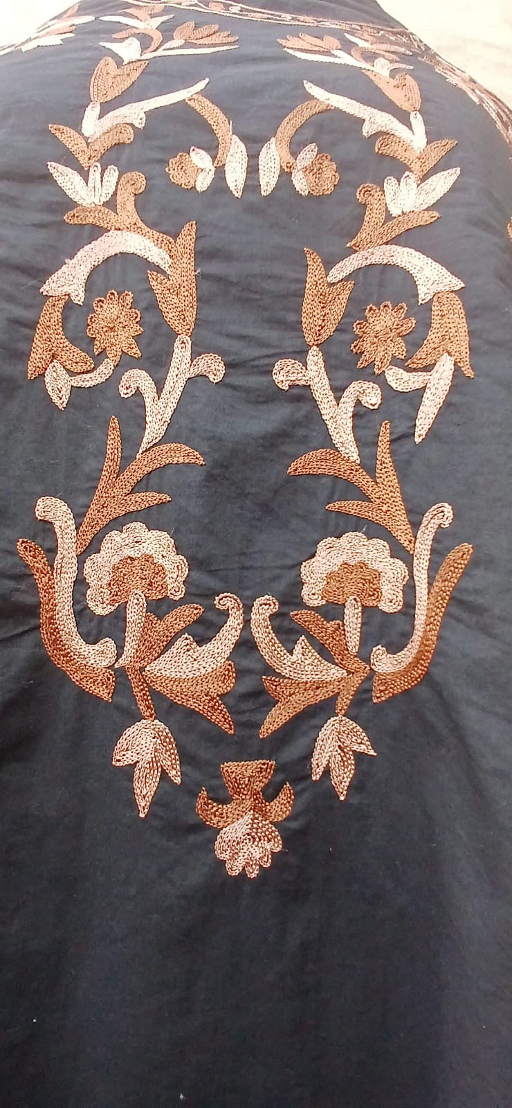Floral Lawn Suit with Aari Work